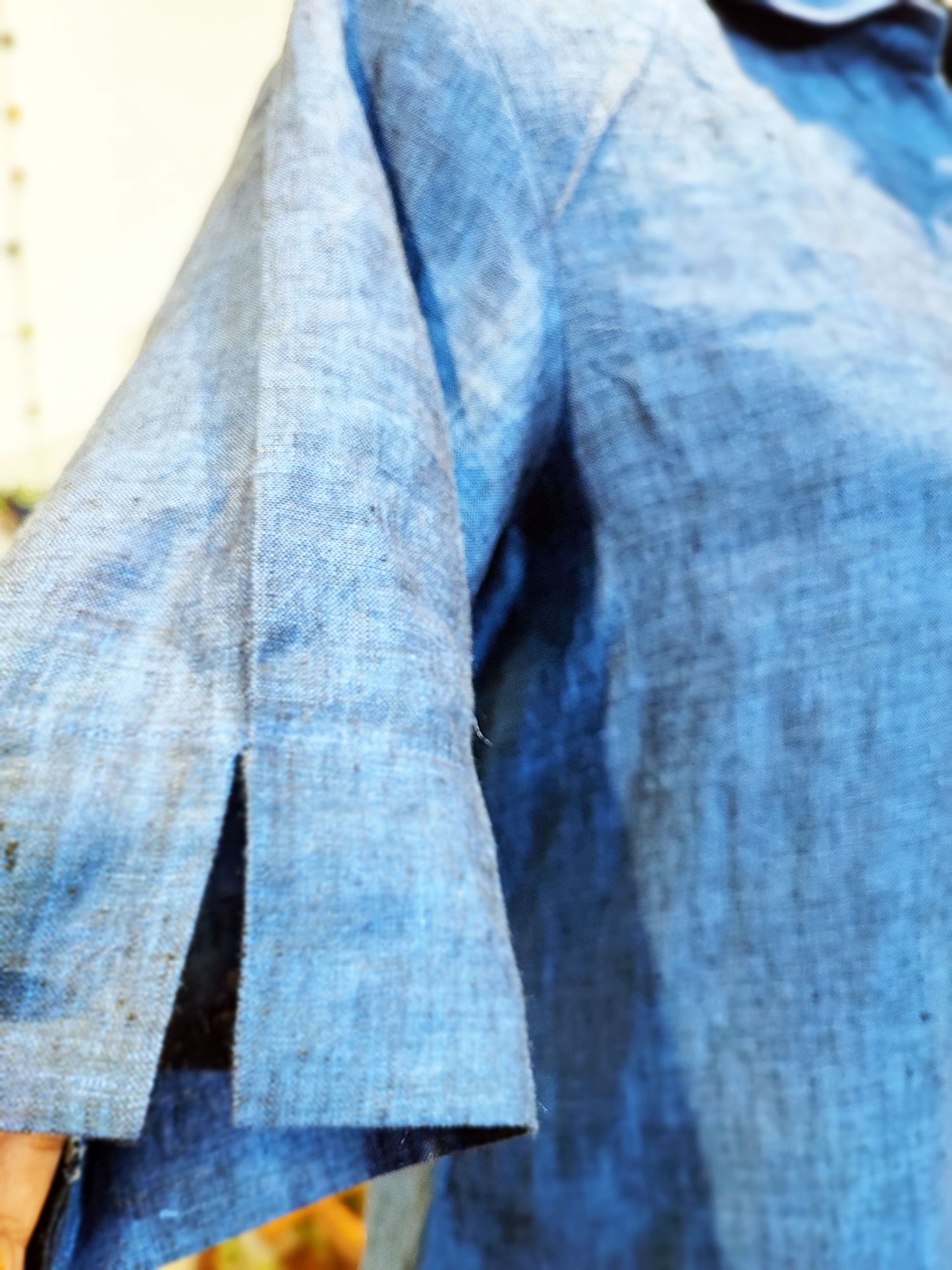 Steel Blue Linen Cord Set