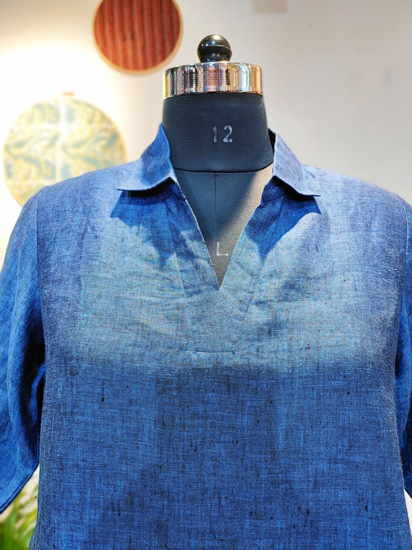 Steel Blue Linen Cord Set