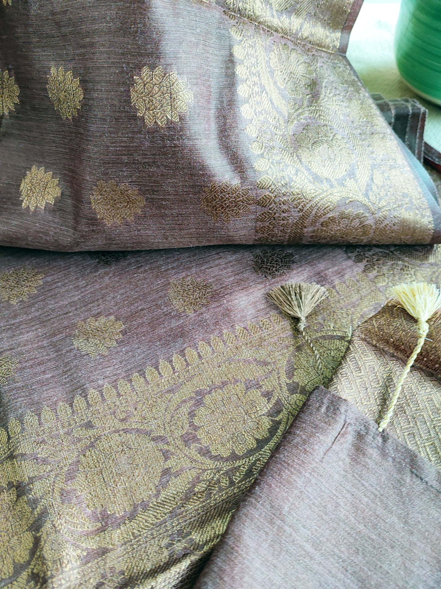 Grape Purple Handloom Baswada Silk Saree