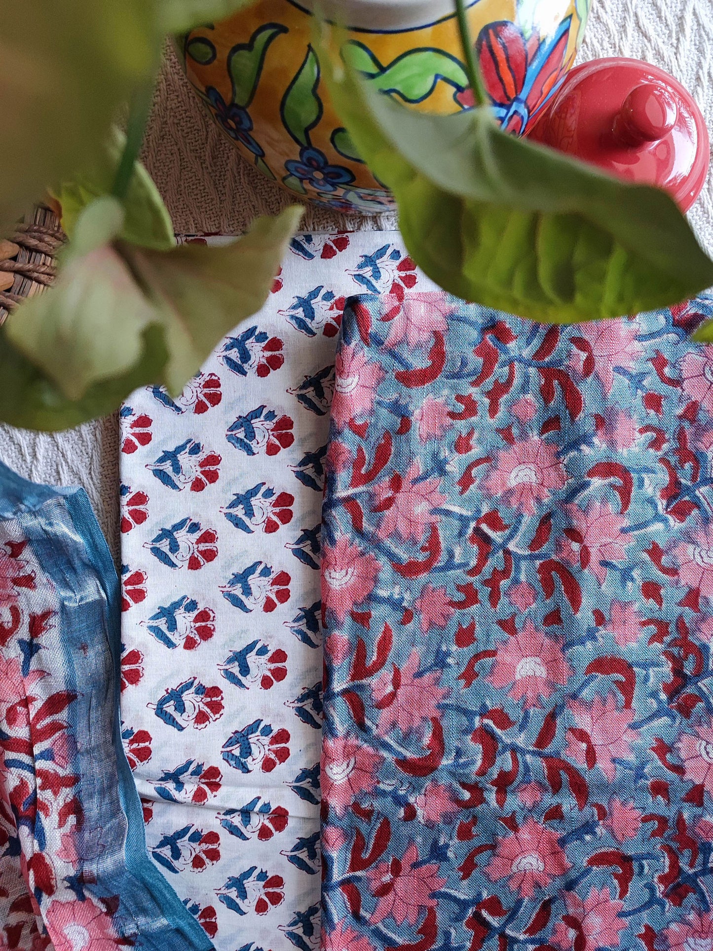 Handblock Print linen Cotton Suit