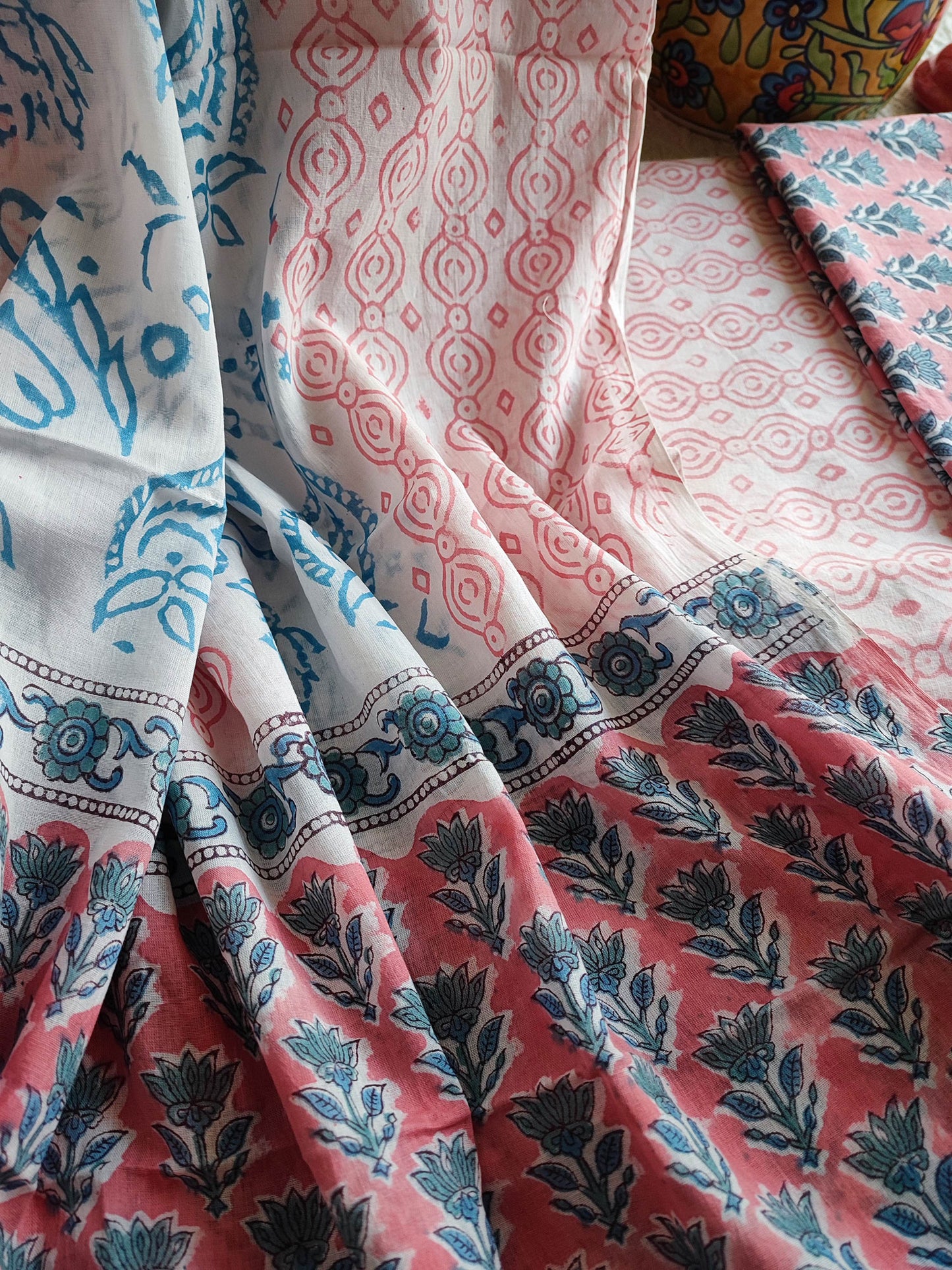 Handblock Print Pure Cotton Suit