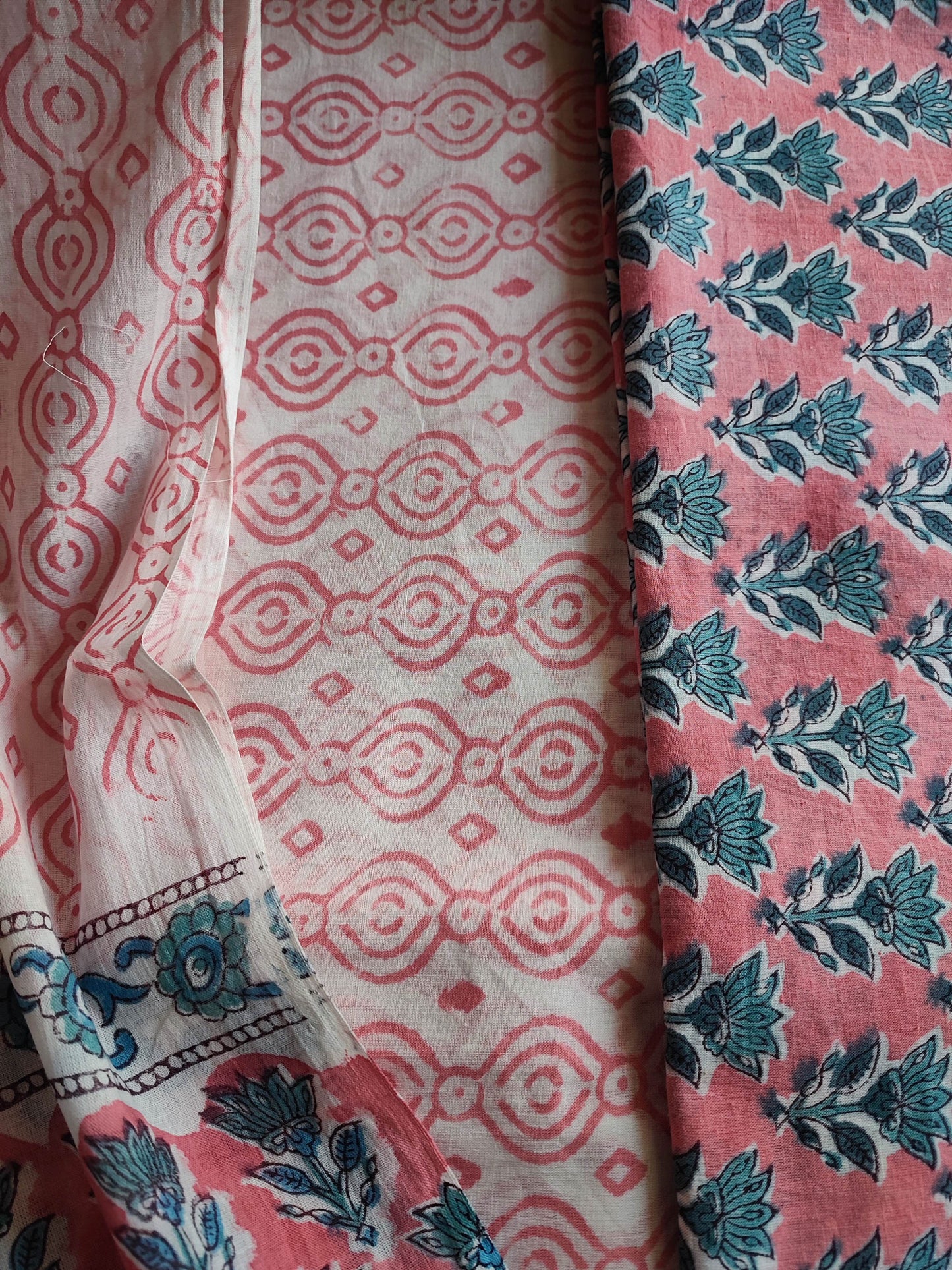 Handblock Print Pure Cotton Suit