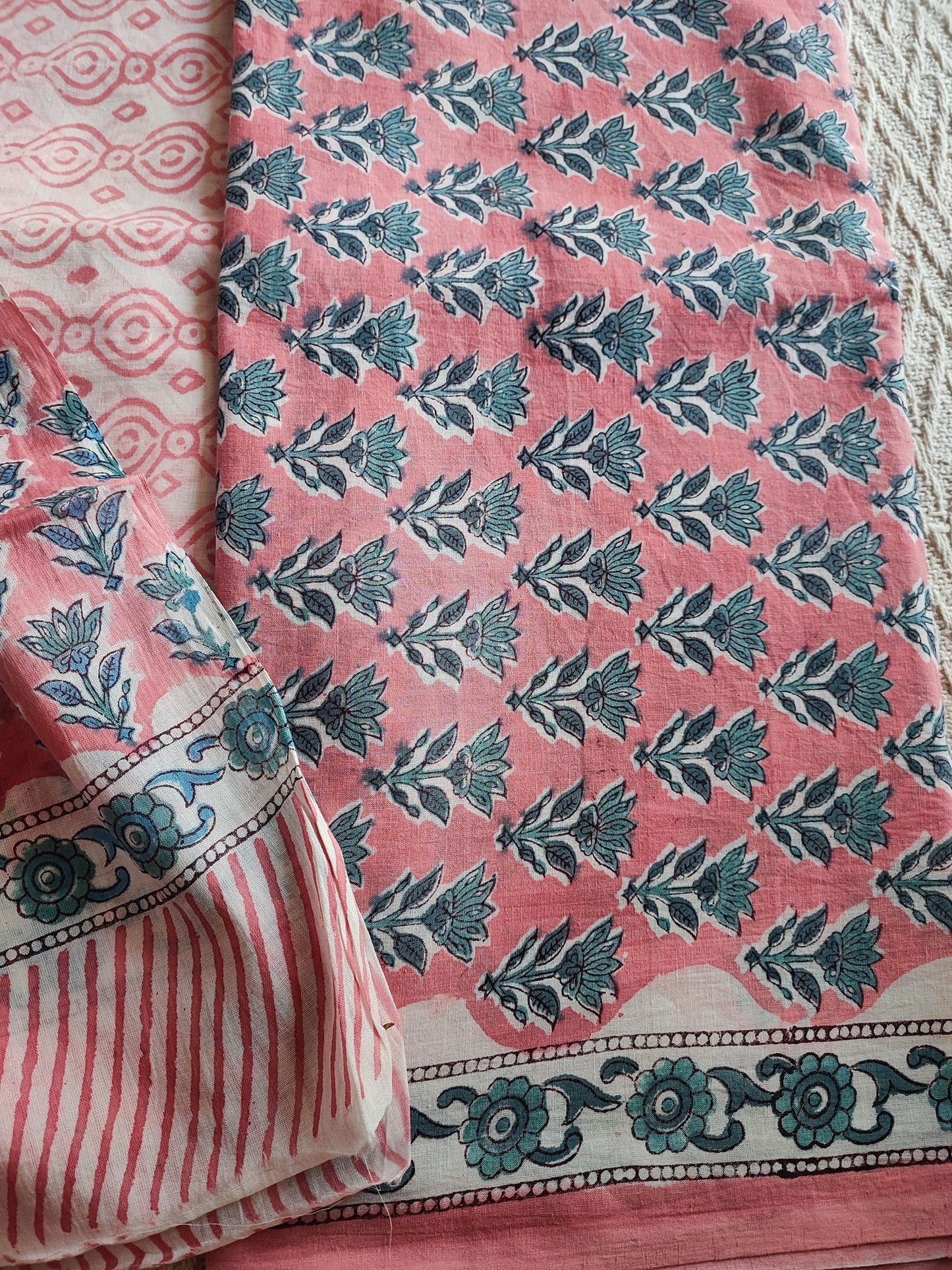 Handblock Print Pure Cotton Suit