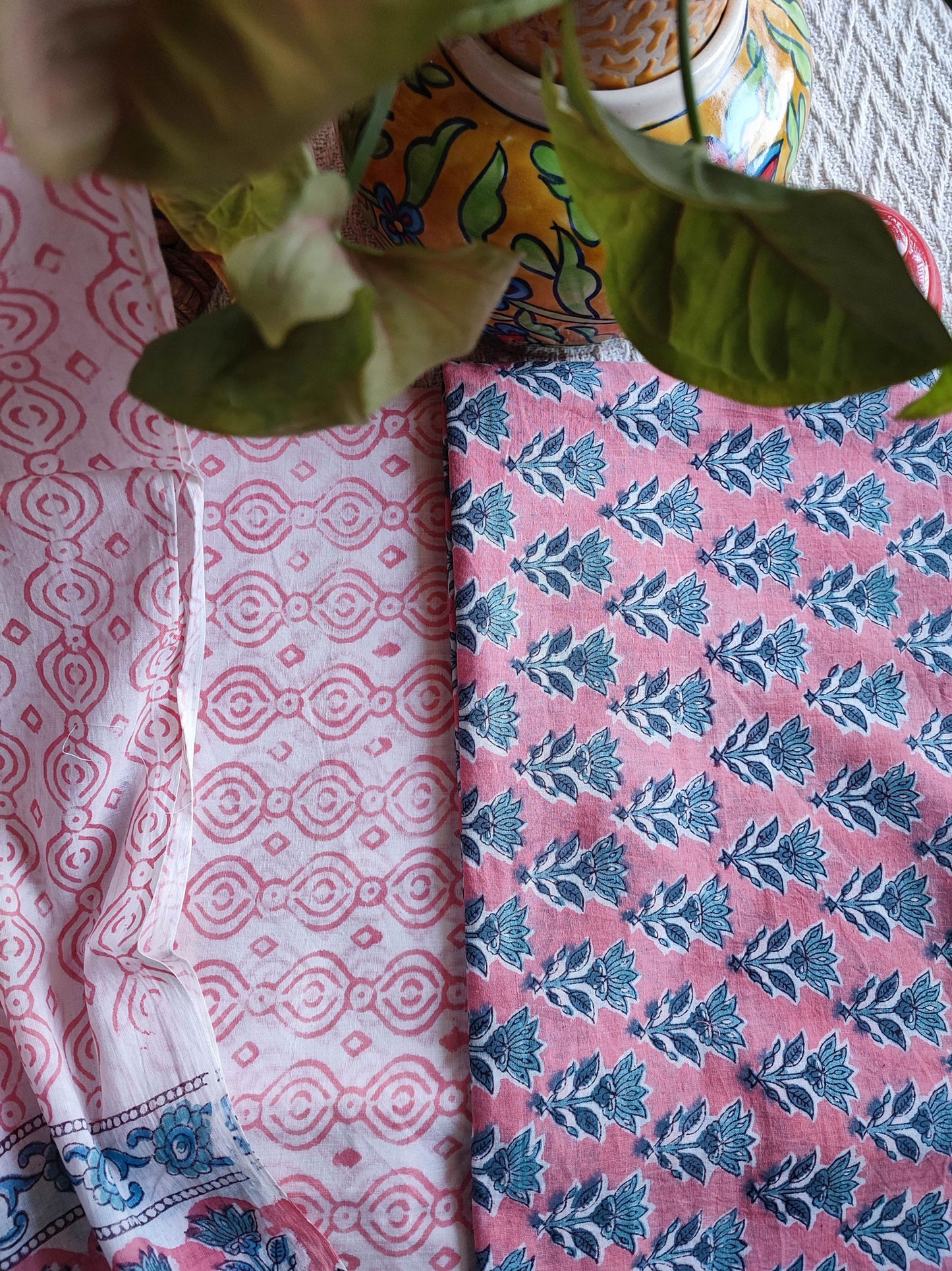 Handblock Print Pure Cotton Suit