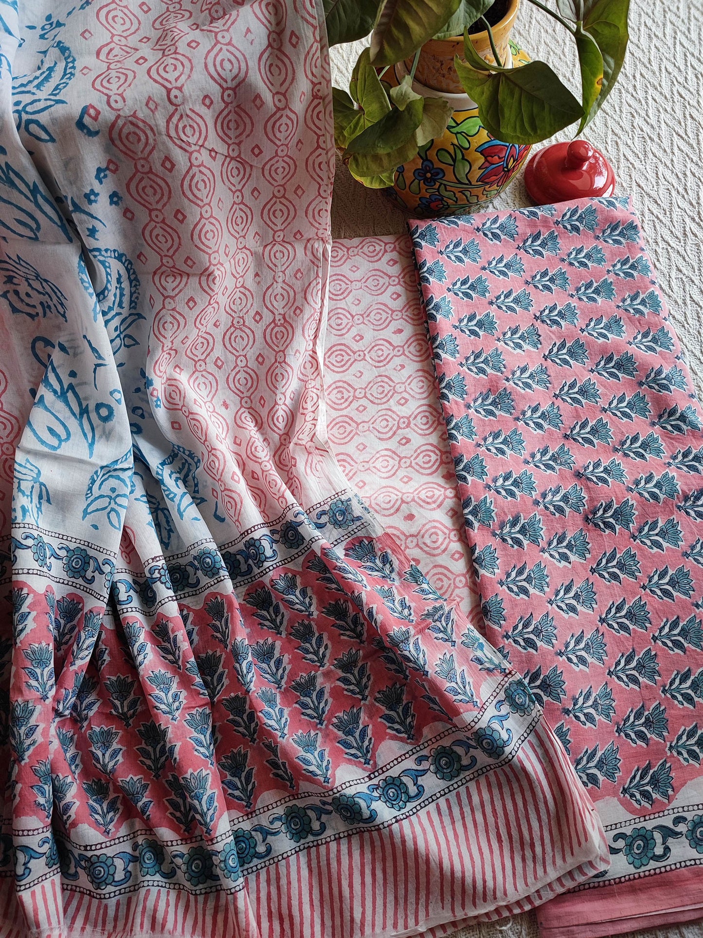 Handblock Print Pure Cotton Suit