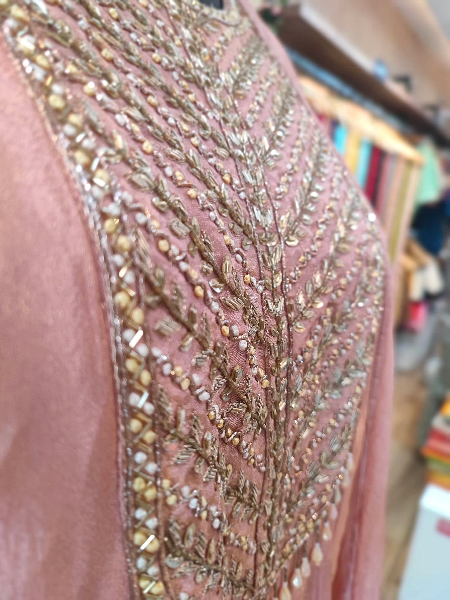 Blush Pink Crepe Silk Anarkali Suit with Dupatta | Shop Now