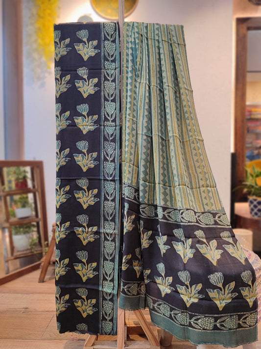 Vanaspati Modal Silk Handblock Printed Suit Set