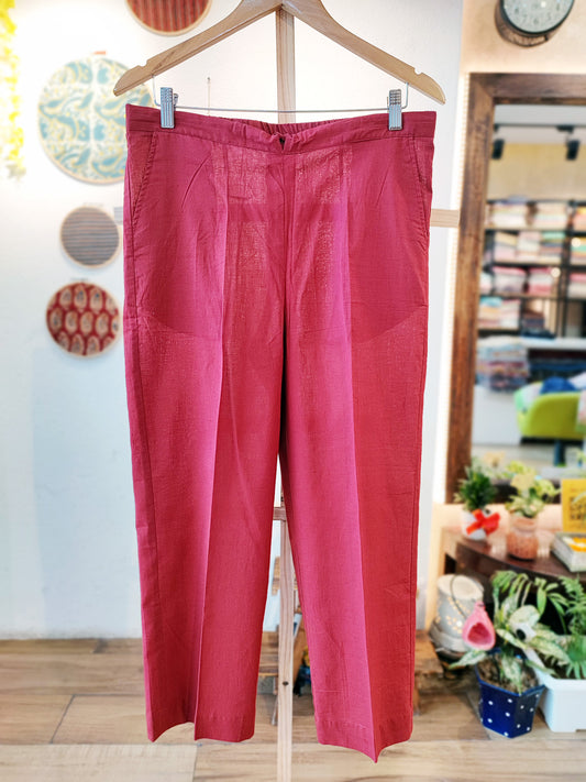 Red Cotton Pants