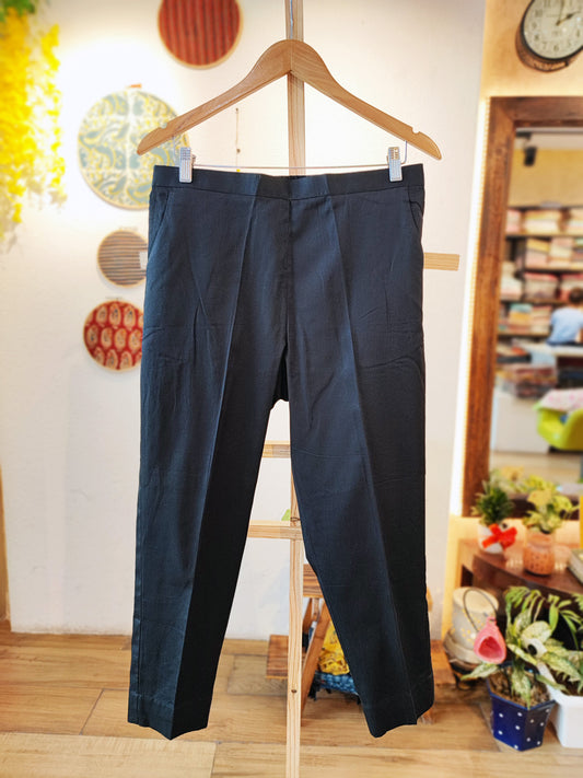 Black Cotton Pants