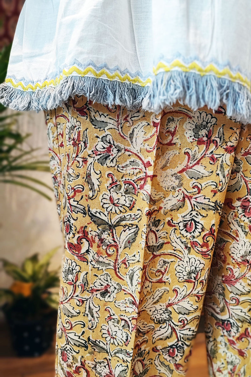 Moonlight White Embroided Cotton Mulmul Top