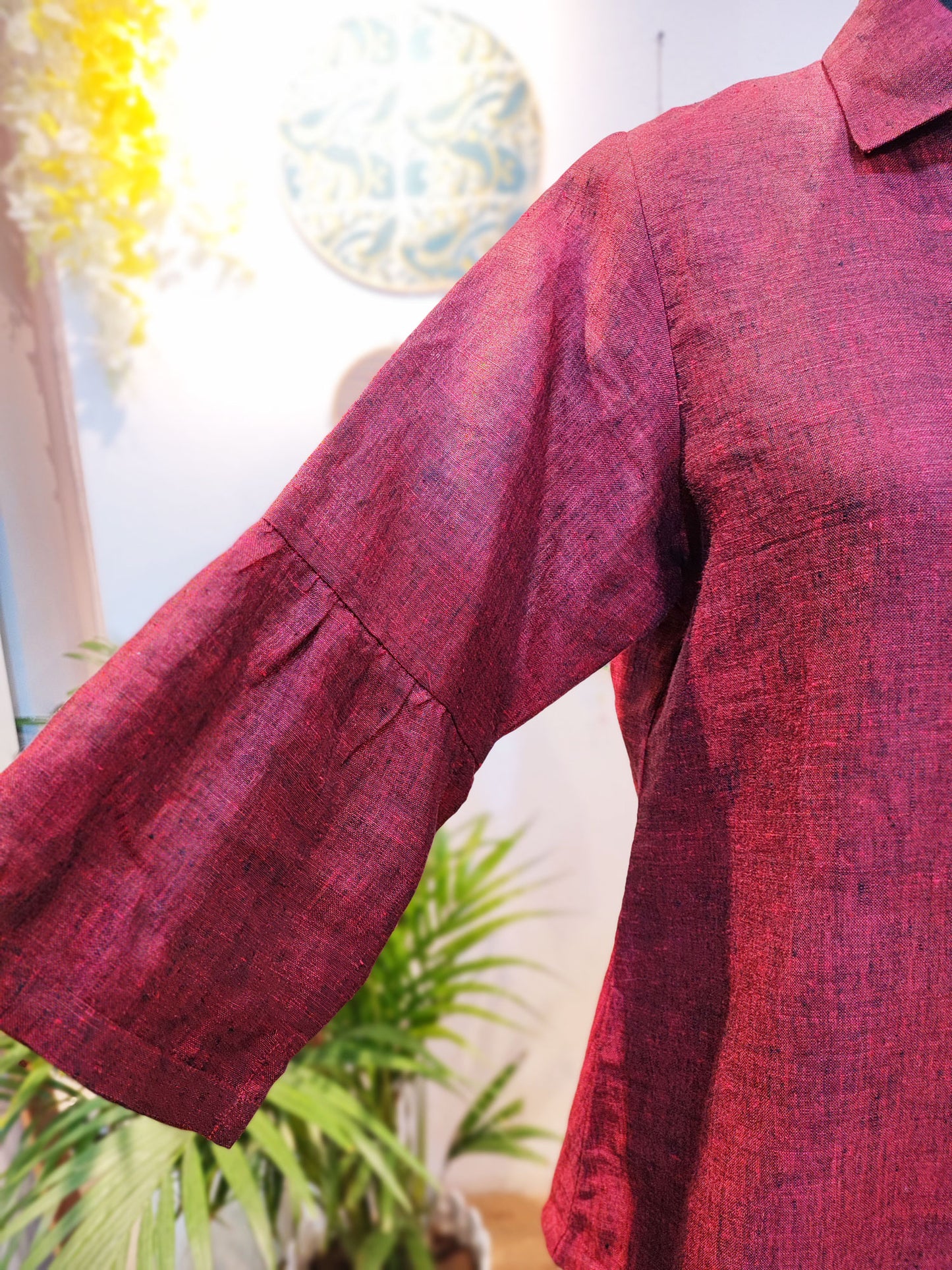 Berry Red Linen Cord Set