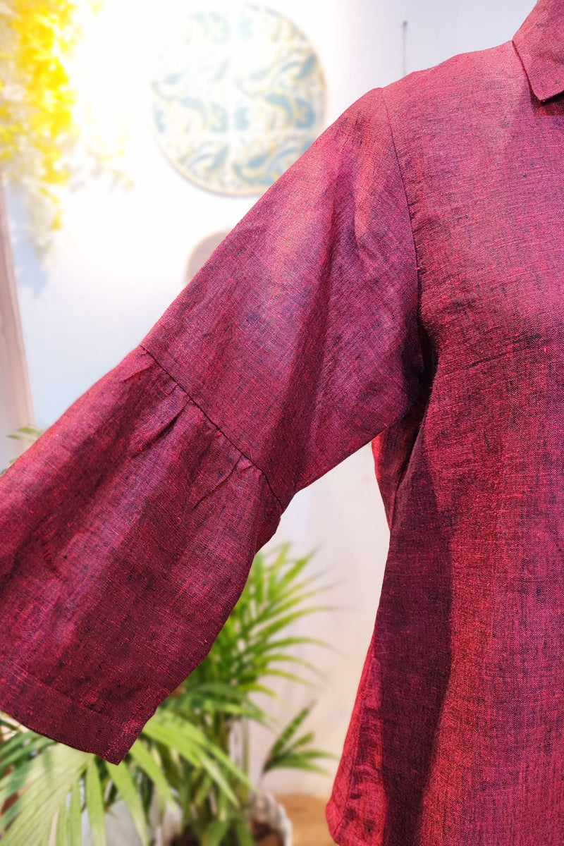 Berry Red Linen Cord Set