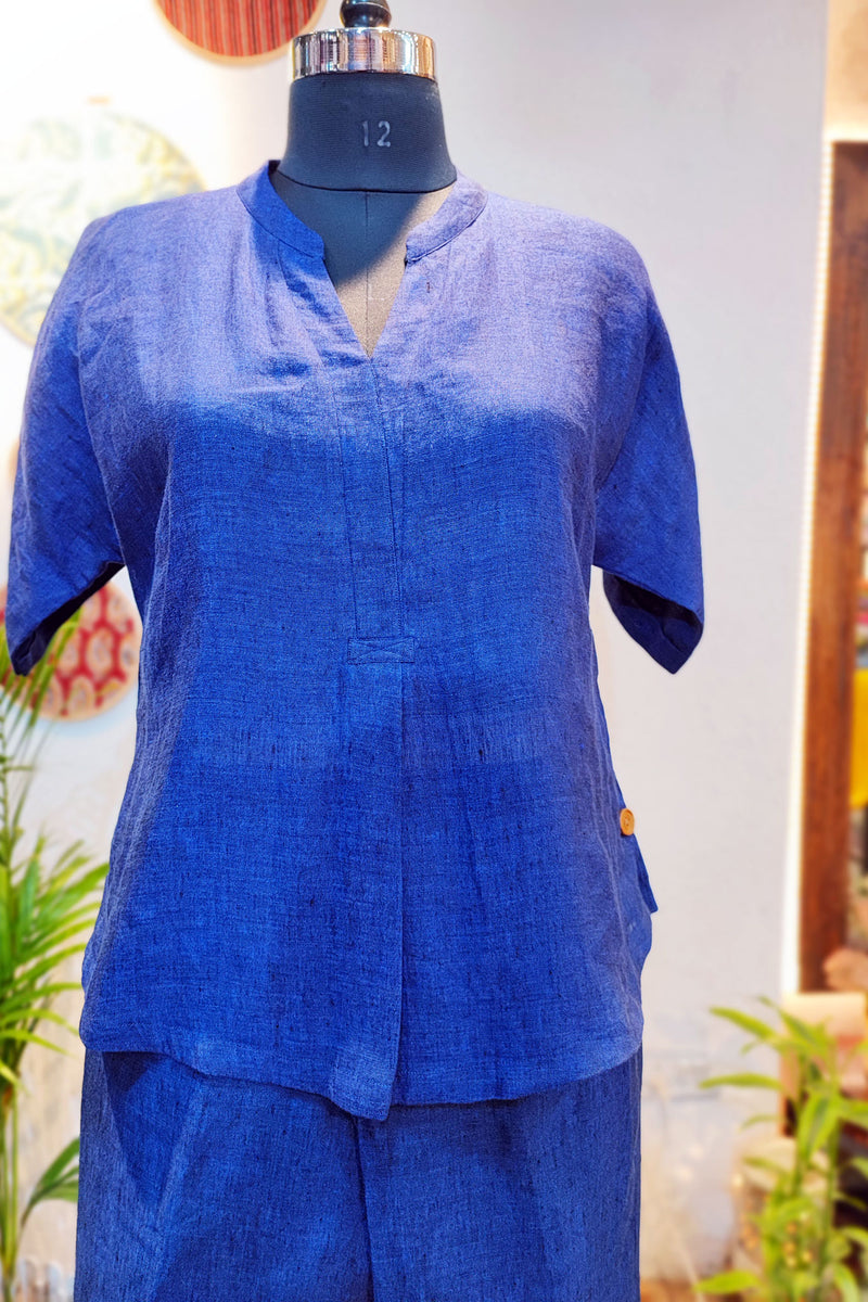 Cobalt Blue Linen Cord Set