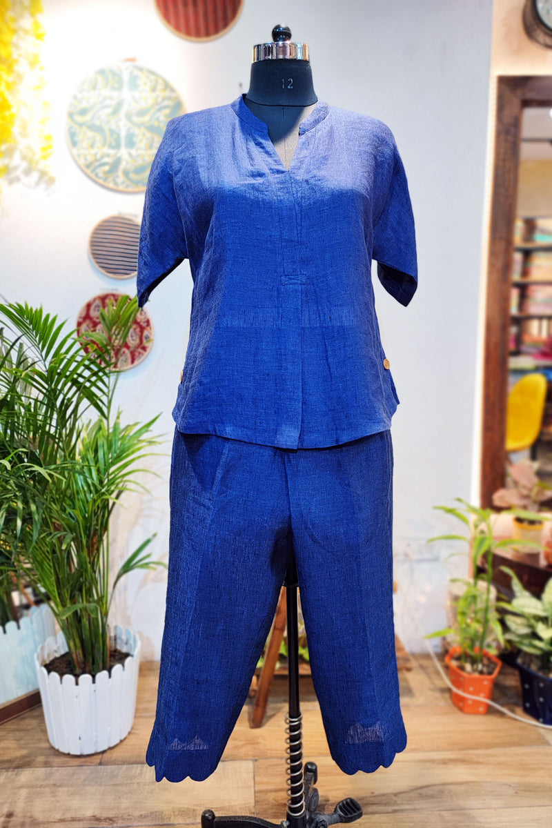 Cobalt Blue Linen Cord Set