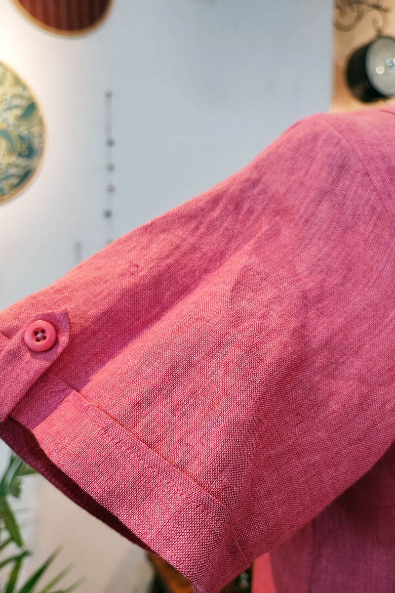 Coral Pink Linen Cord Set