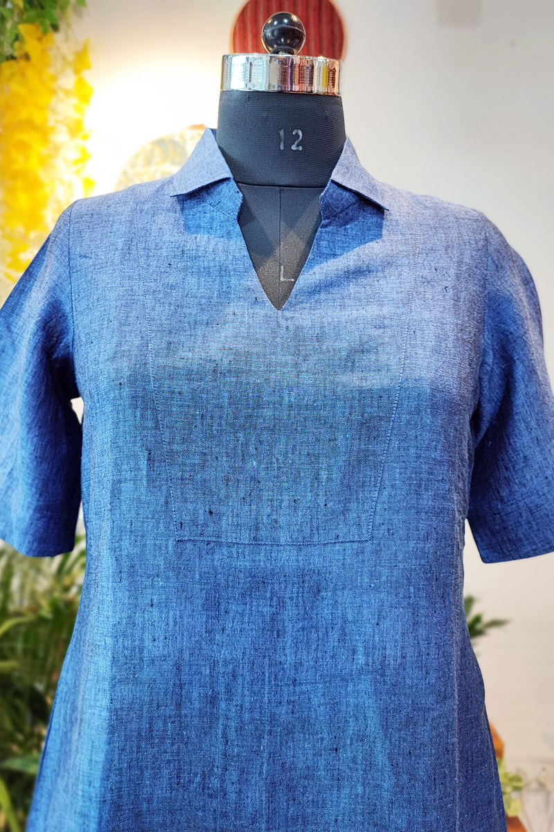 Indigo Blue Linen Cord Set