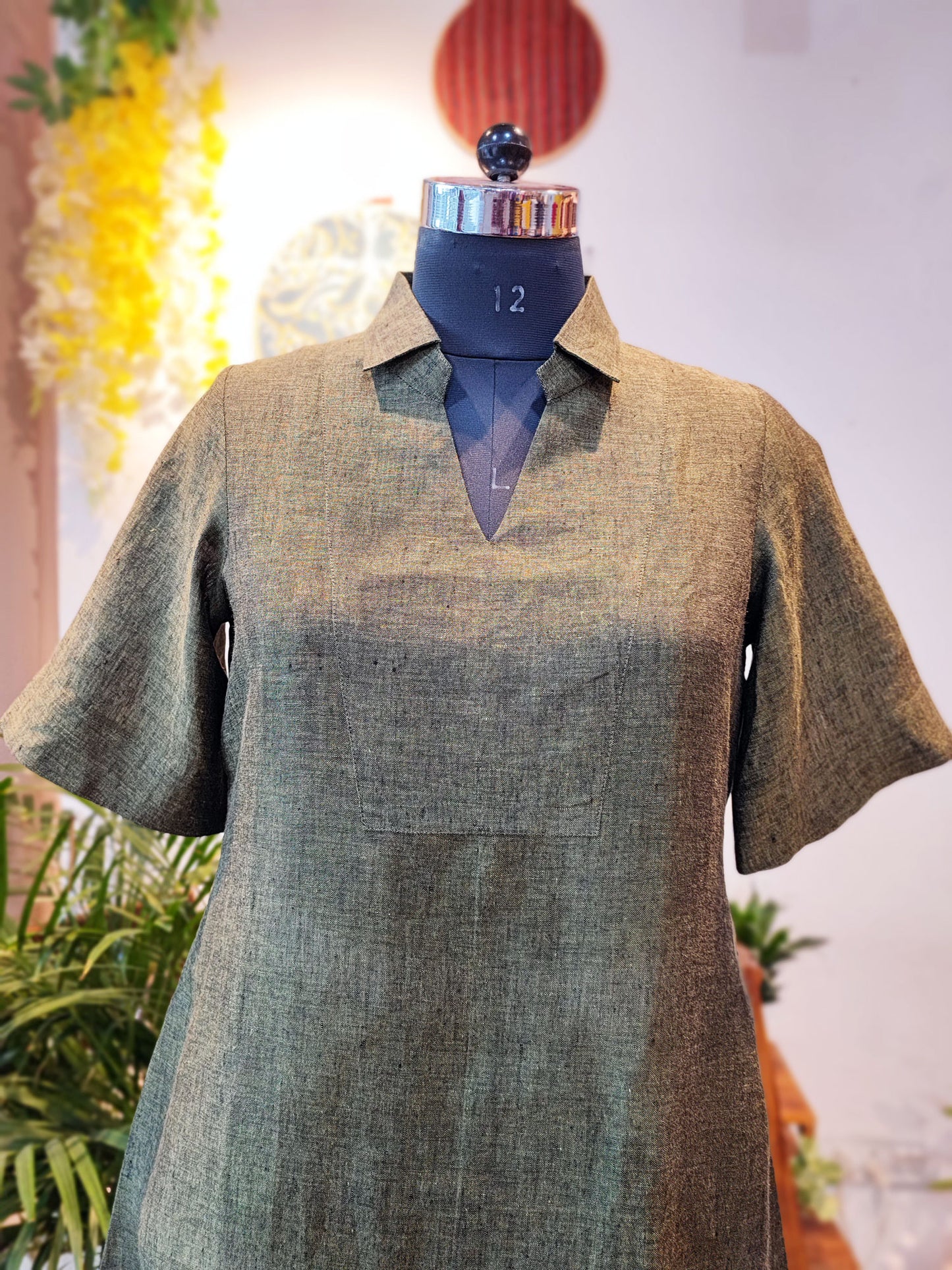 Olive Green Linen Cord Set