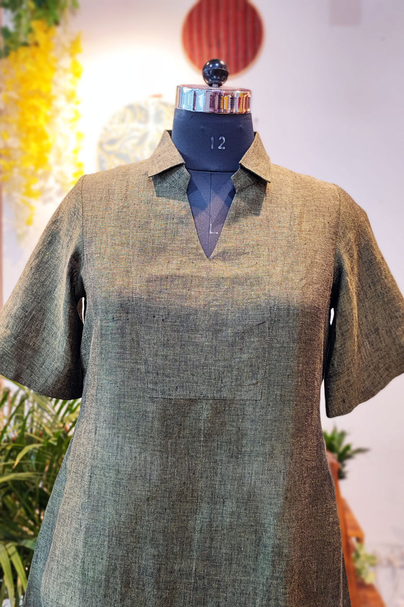 Olive Green Linen Cord Set