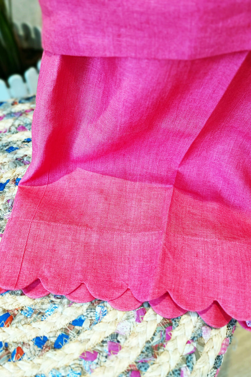 Coral Linen Cord Set