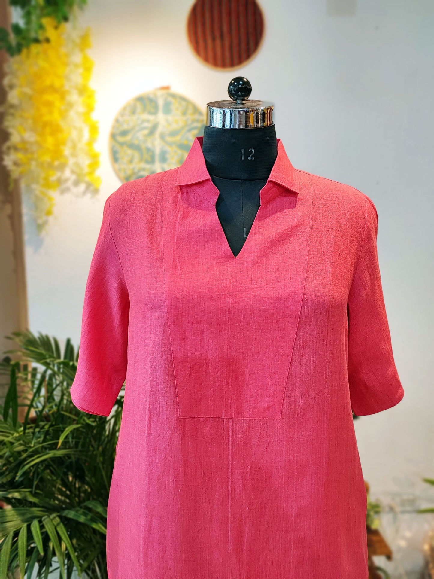 Coral Linen Cord Set