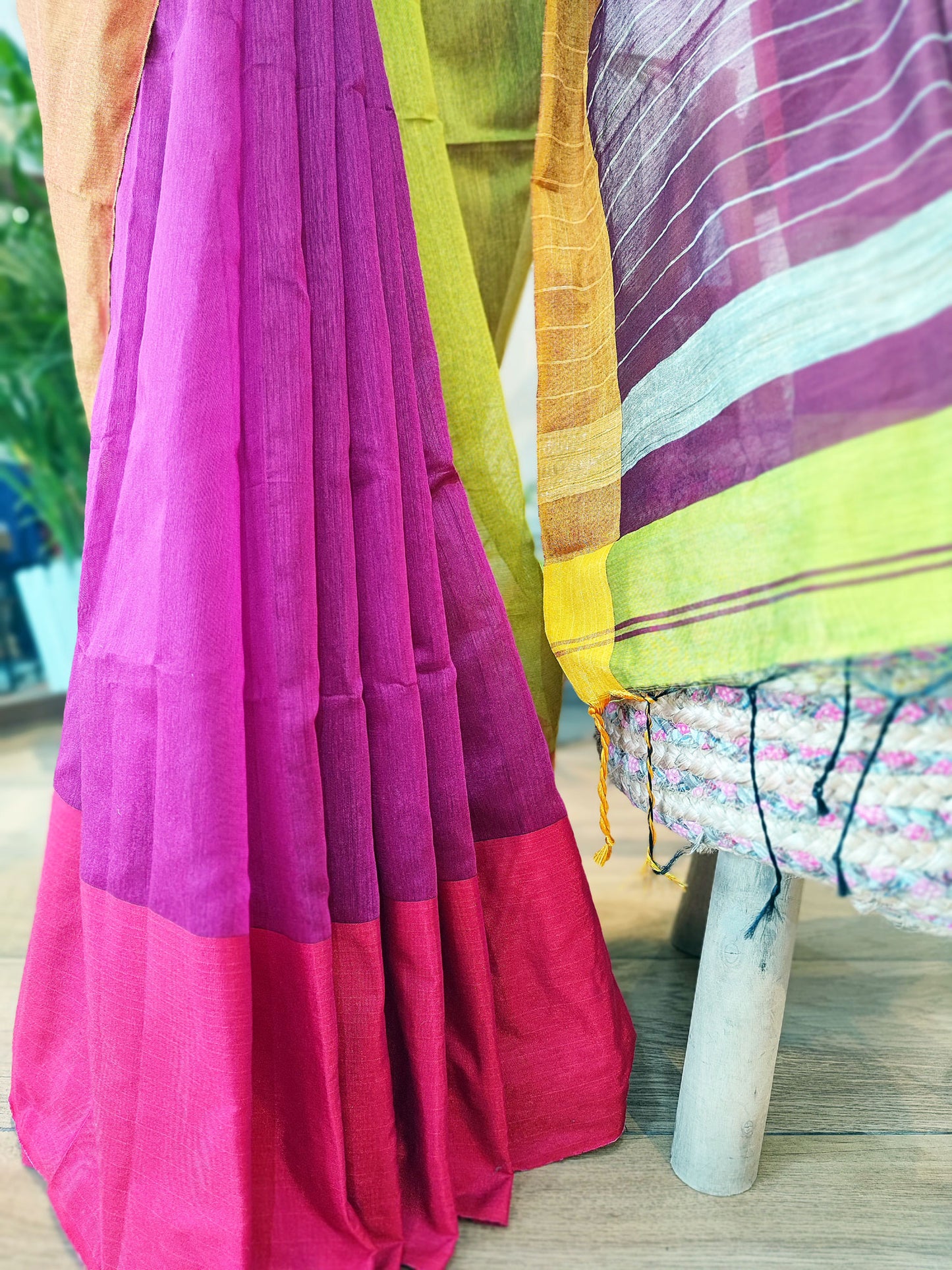 Multicolor Handloom Cotton Silk Saree