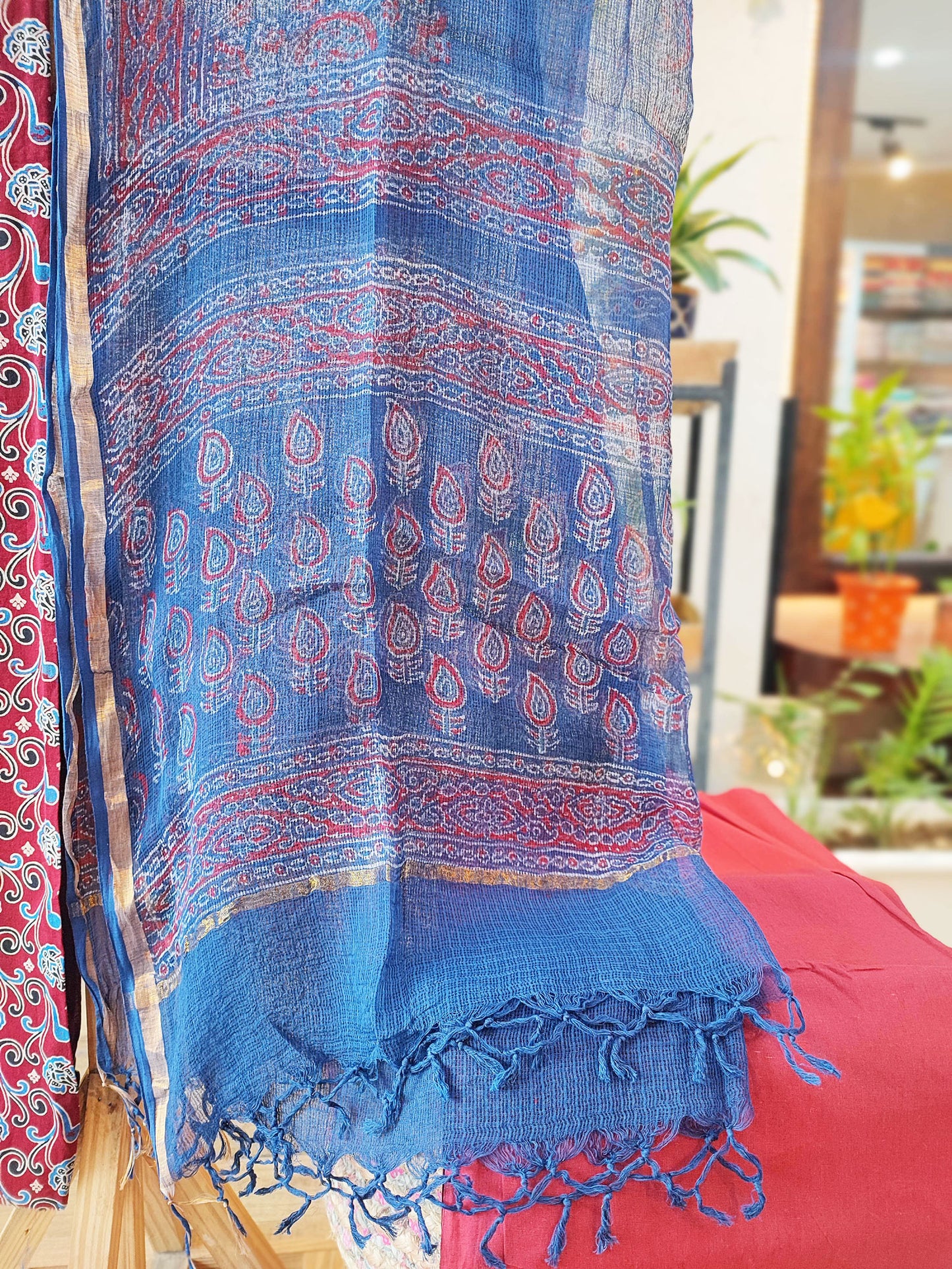 Vanaspati Print Pure Cotton Suit With Kota Dupatta