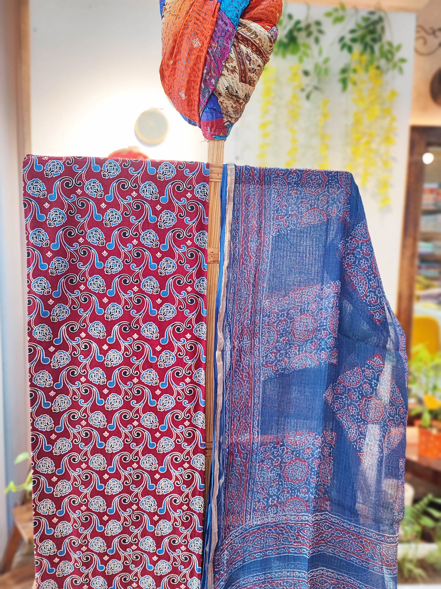 Vanaspati Print Pure Cotton Suit With Kota Dupatta