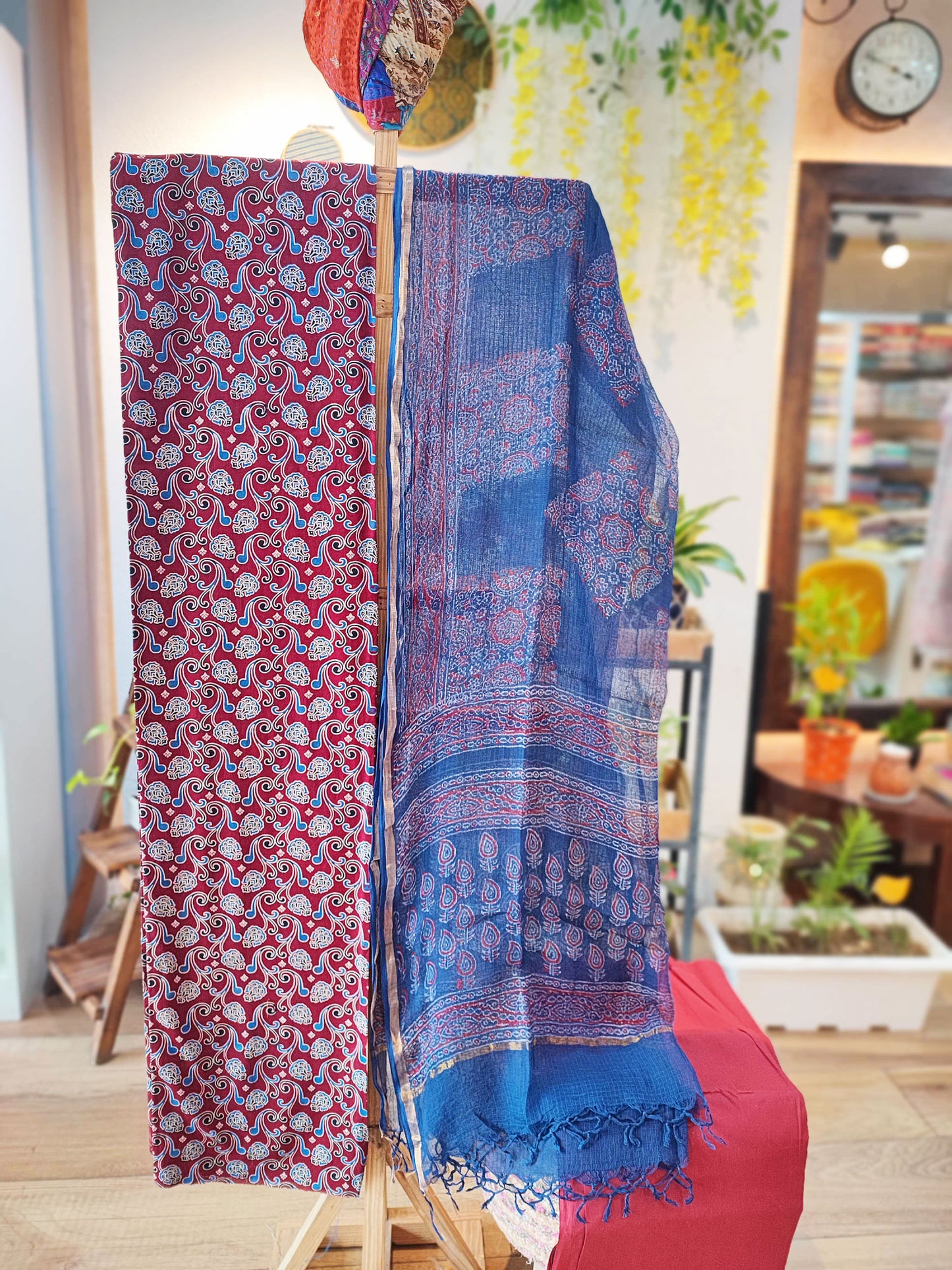 Vanaspati Print Pure Cotton Suit With Kota Dupatta