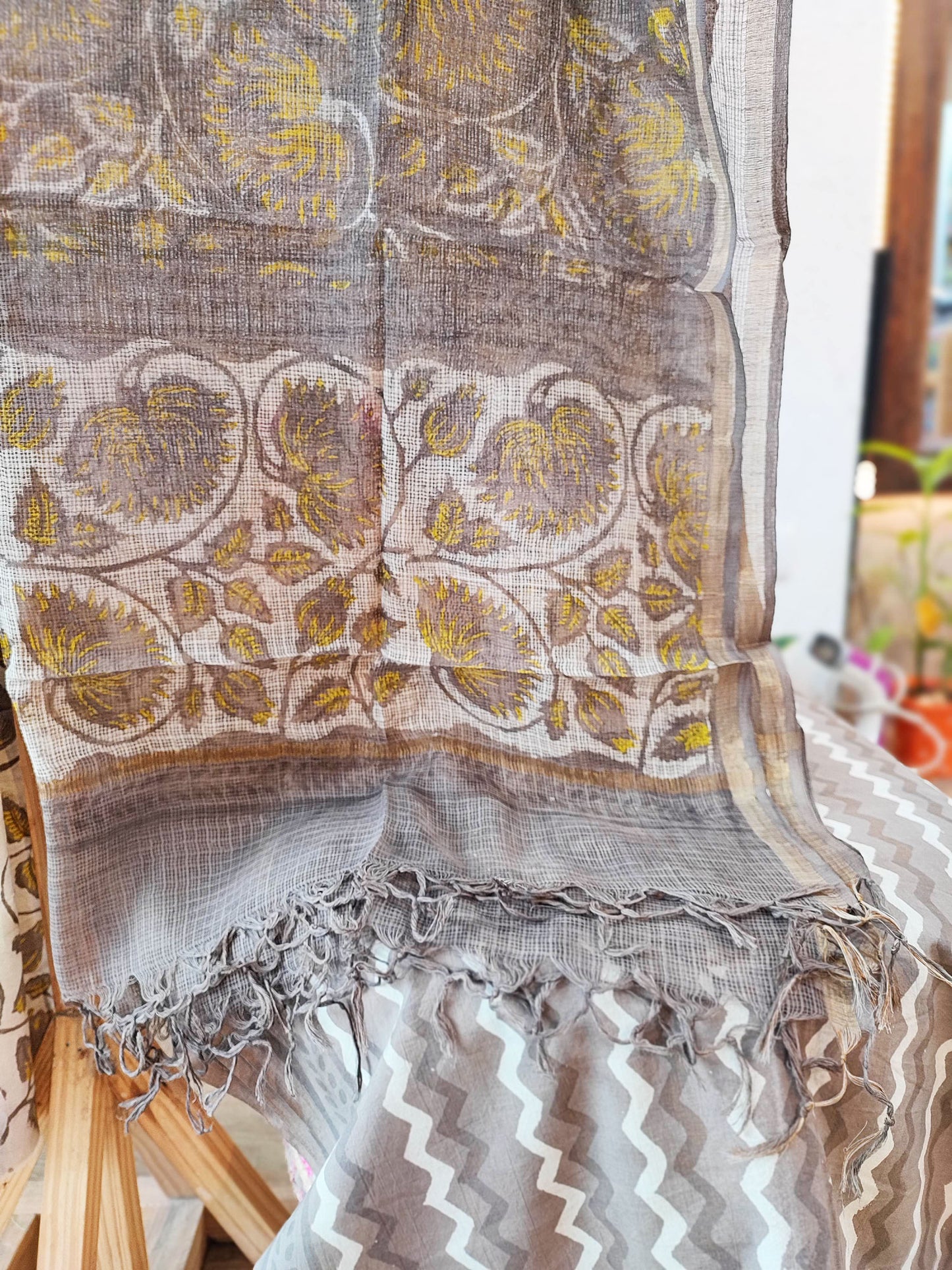 Vanaspati Print Pure Cotton Suit With Kota Dupatta