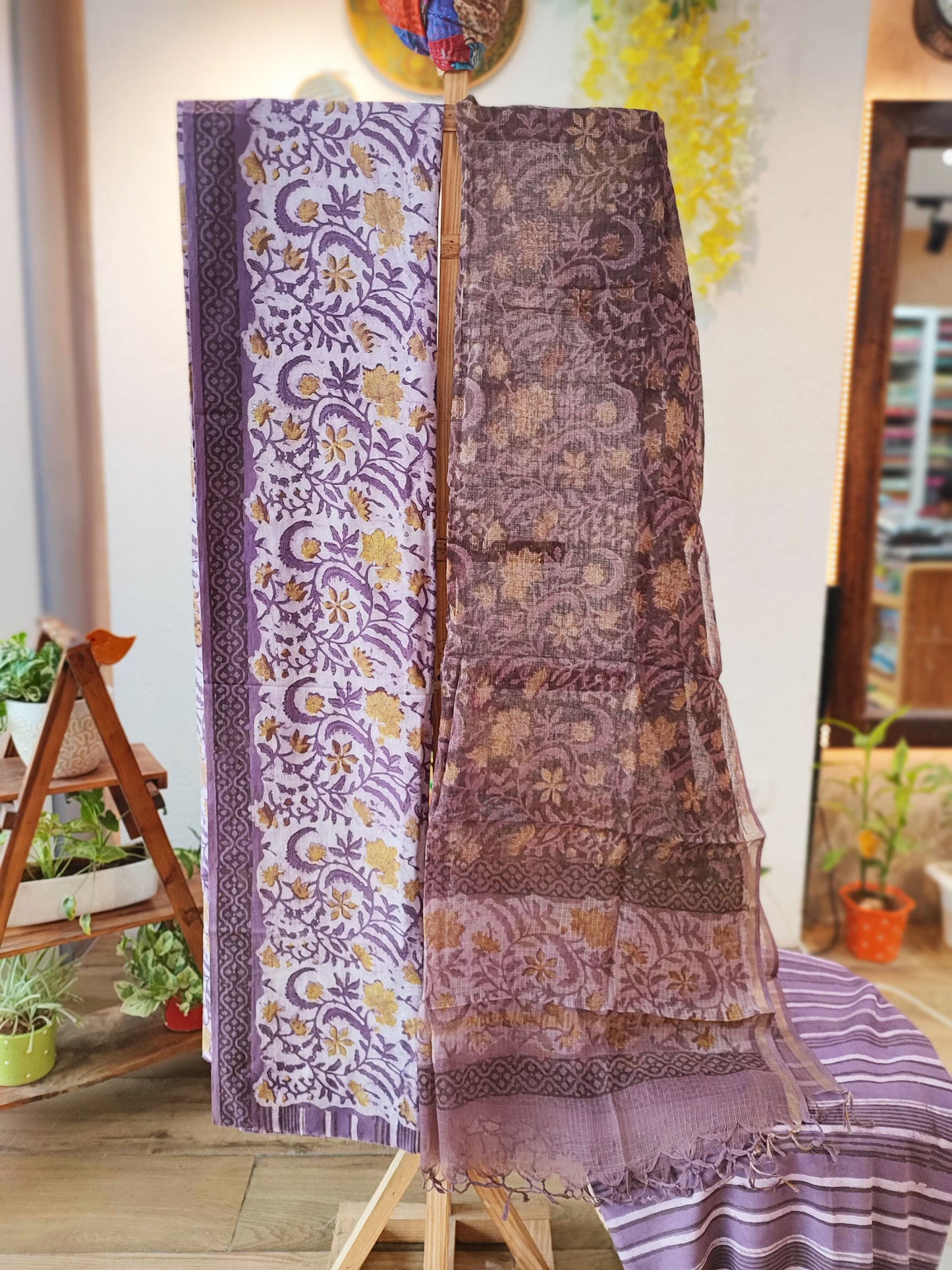 Vanaspati Print Pure Cotton Suit With Kota Dupatta