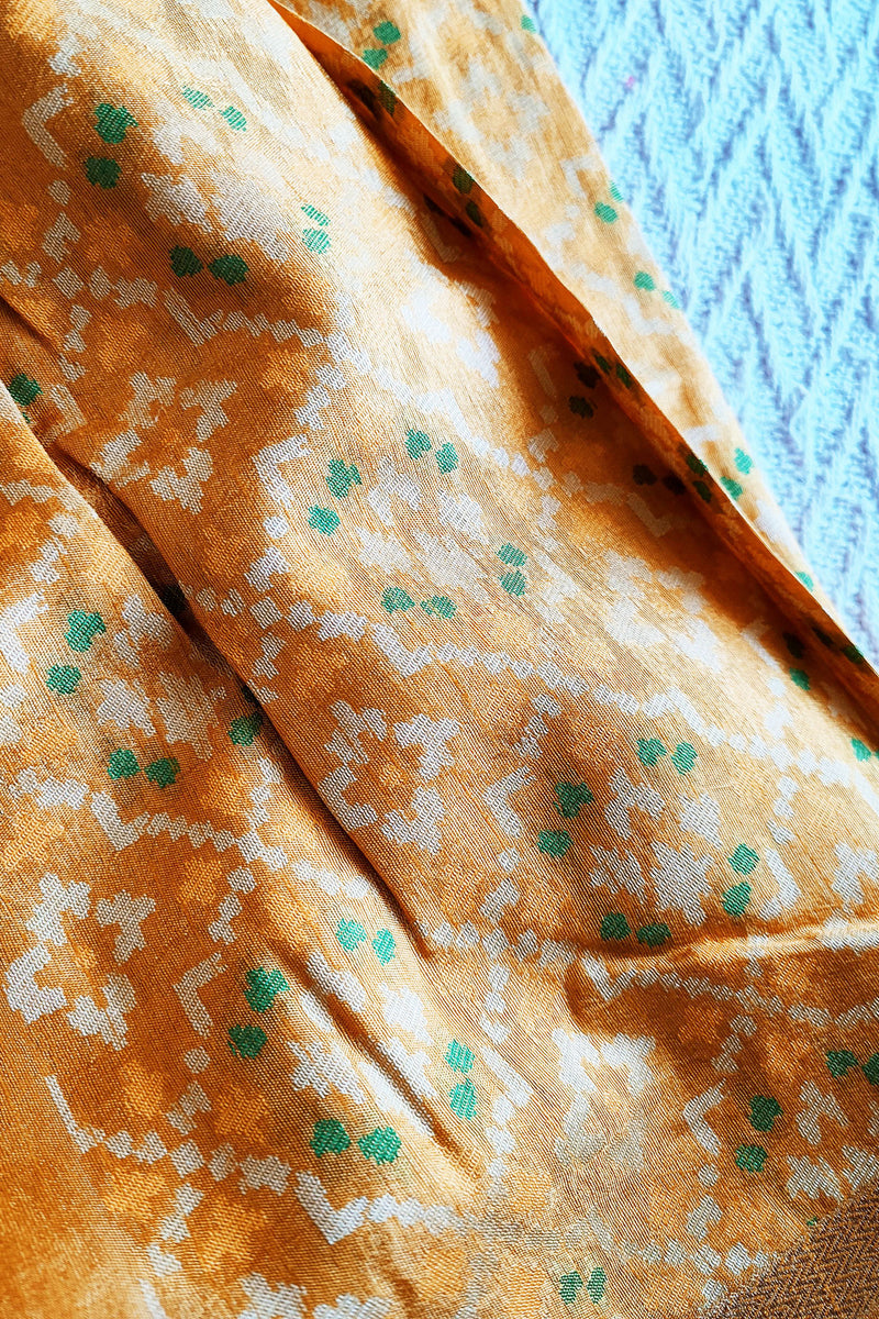 Biscotti & Macaroon Patola Weaving Soft Brocade Banarasi Silk Saree with Zari Border