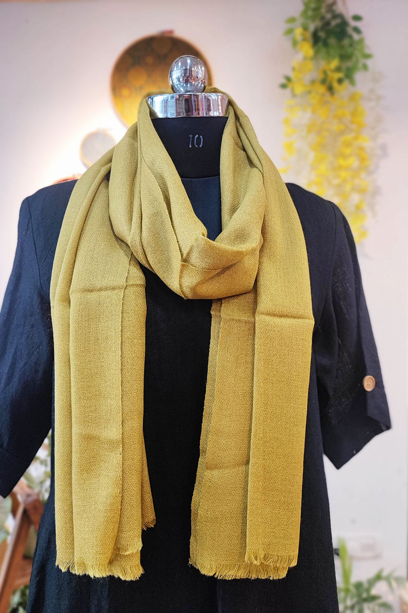 Sand Tan Plain Fine Wool Pashmina Stole