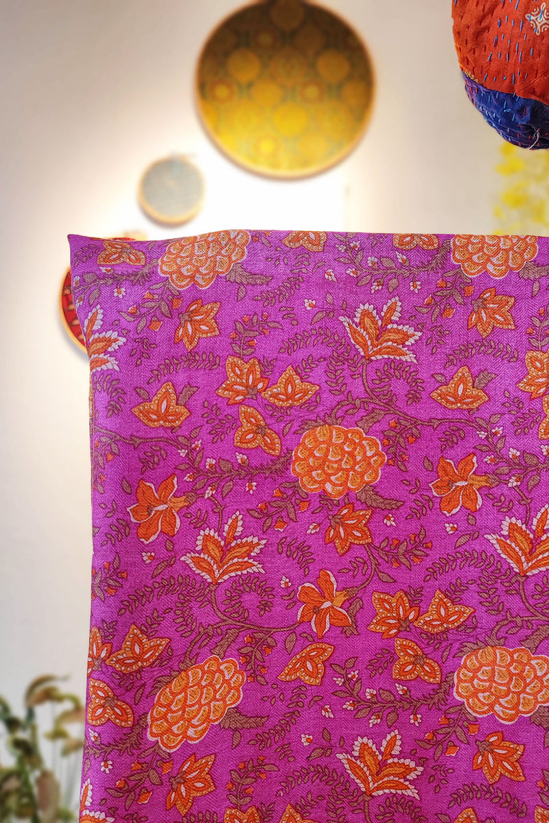 Magenta Pure Pashmina Printed Silk Suit