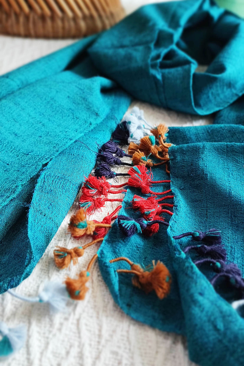 Firozi Pure Wool Woven Handloom Stole