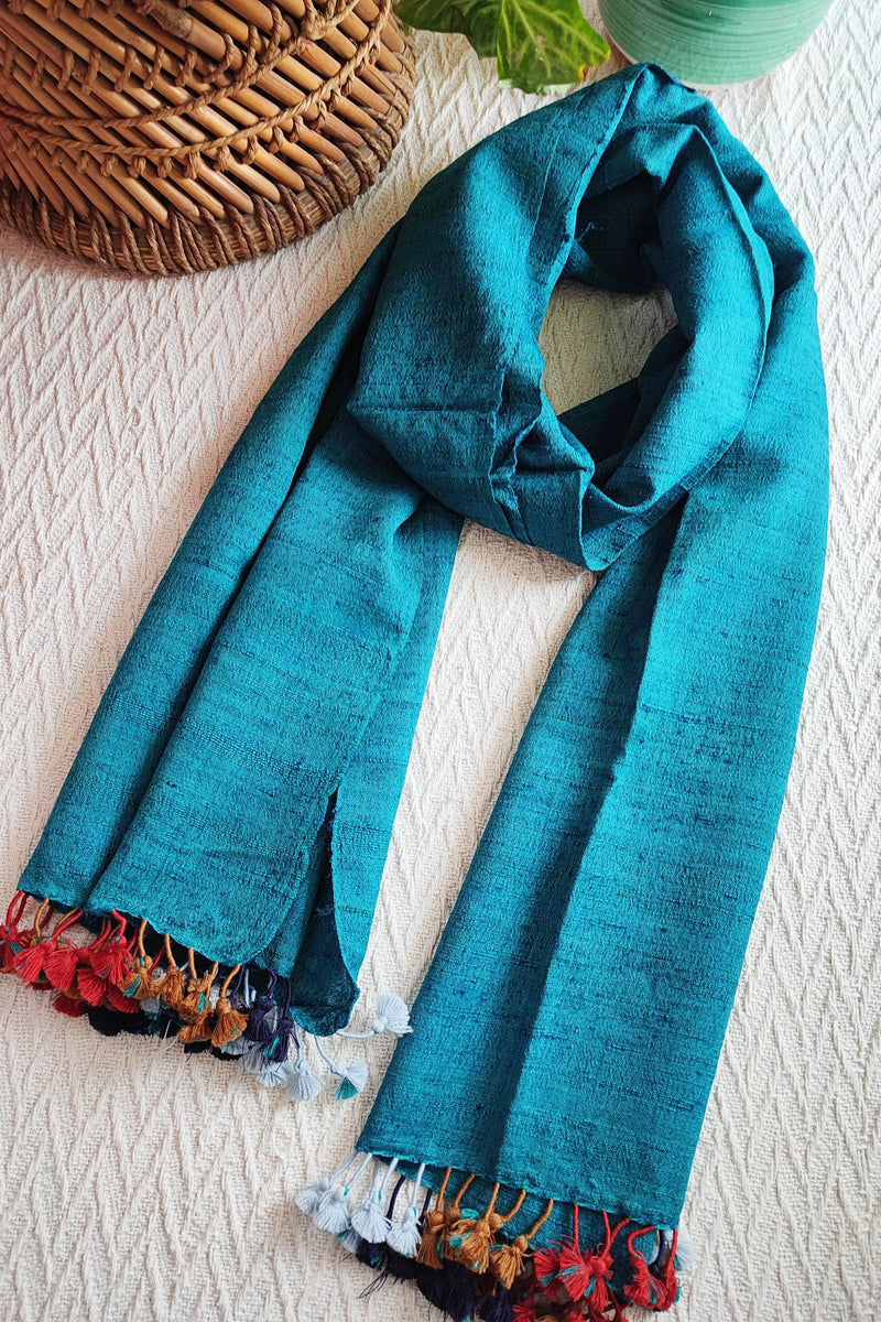 Firozi Pure Wool Woven Handloom Stole