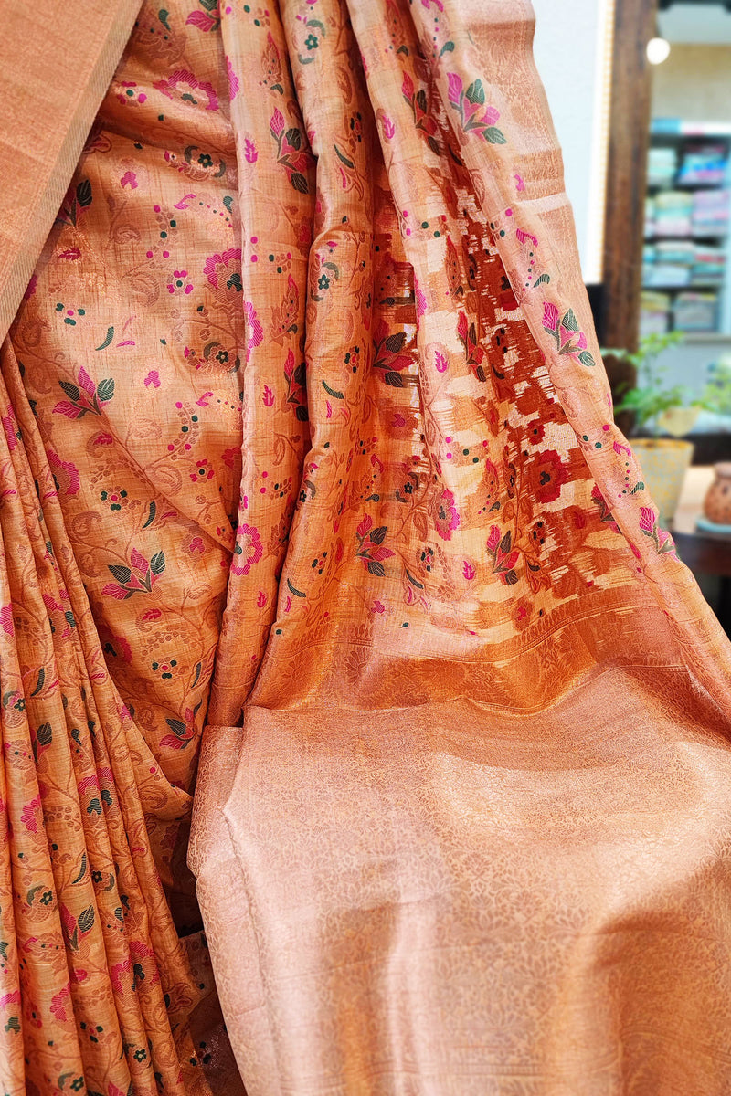 Jamawar All-Over Weaving Soft Silk Saree