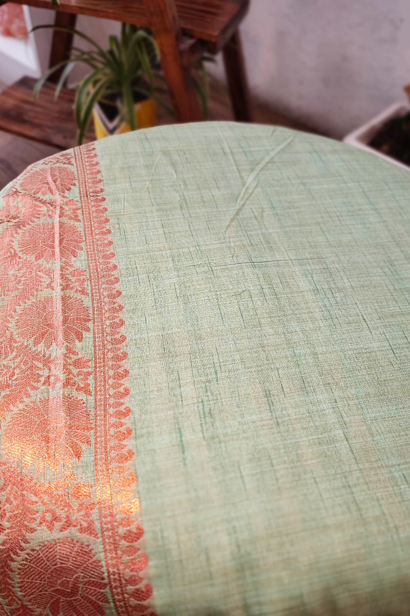 Jamawar All-Over Weaving Soft Silk Saree