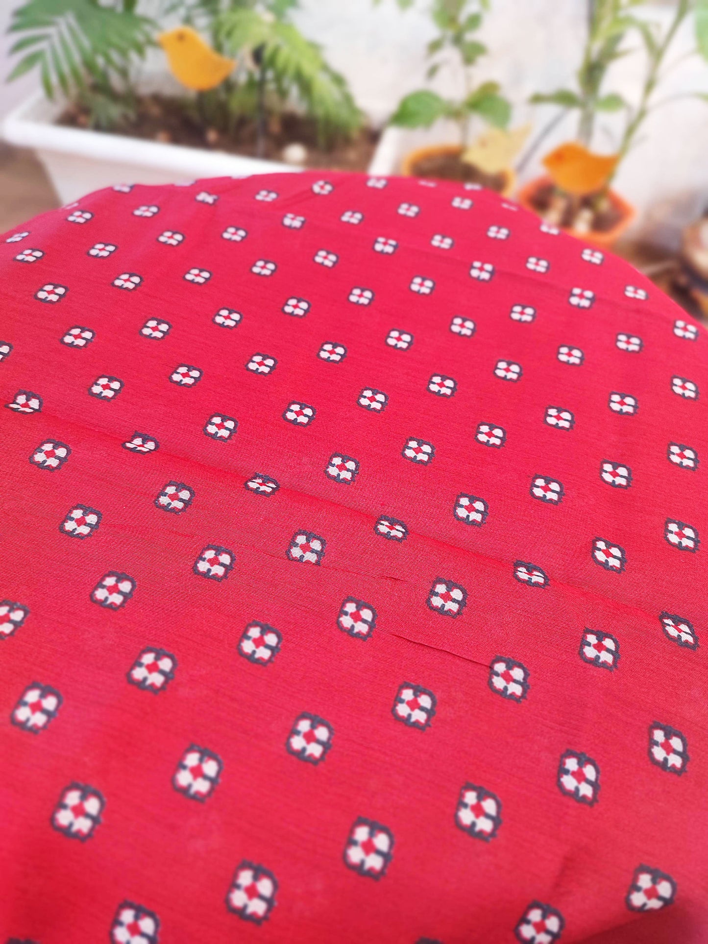 Mulberry Printed Silk Saree