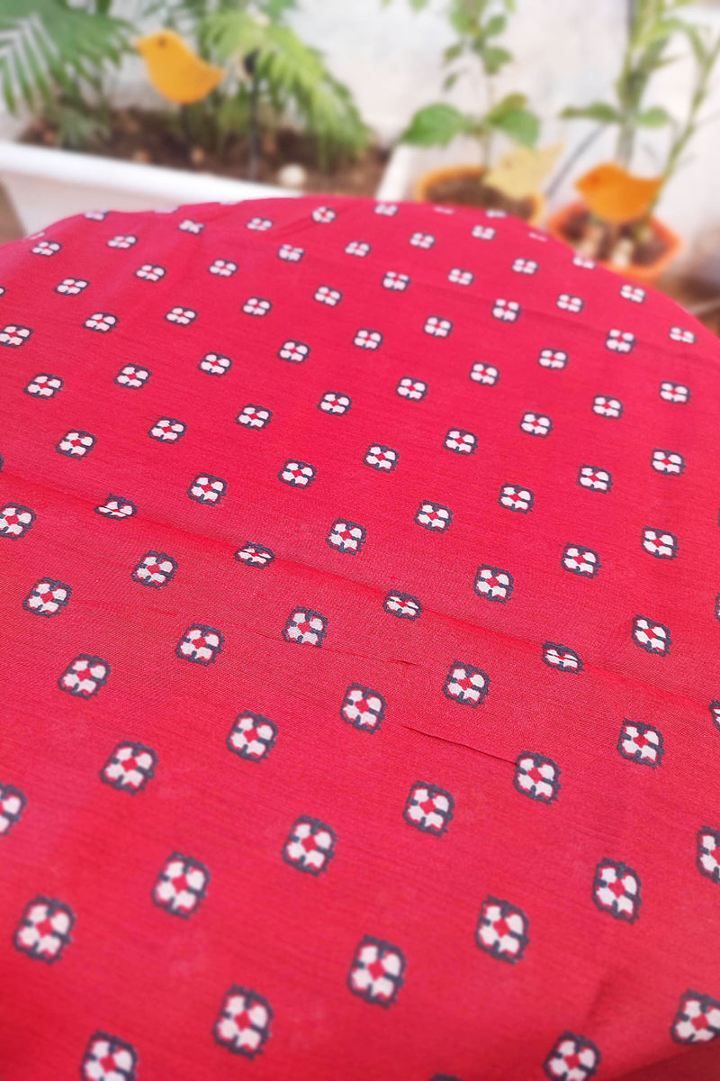 Mulberry Printed Silk Saree