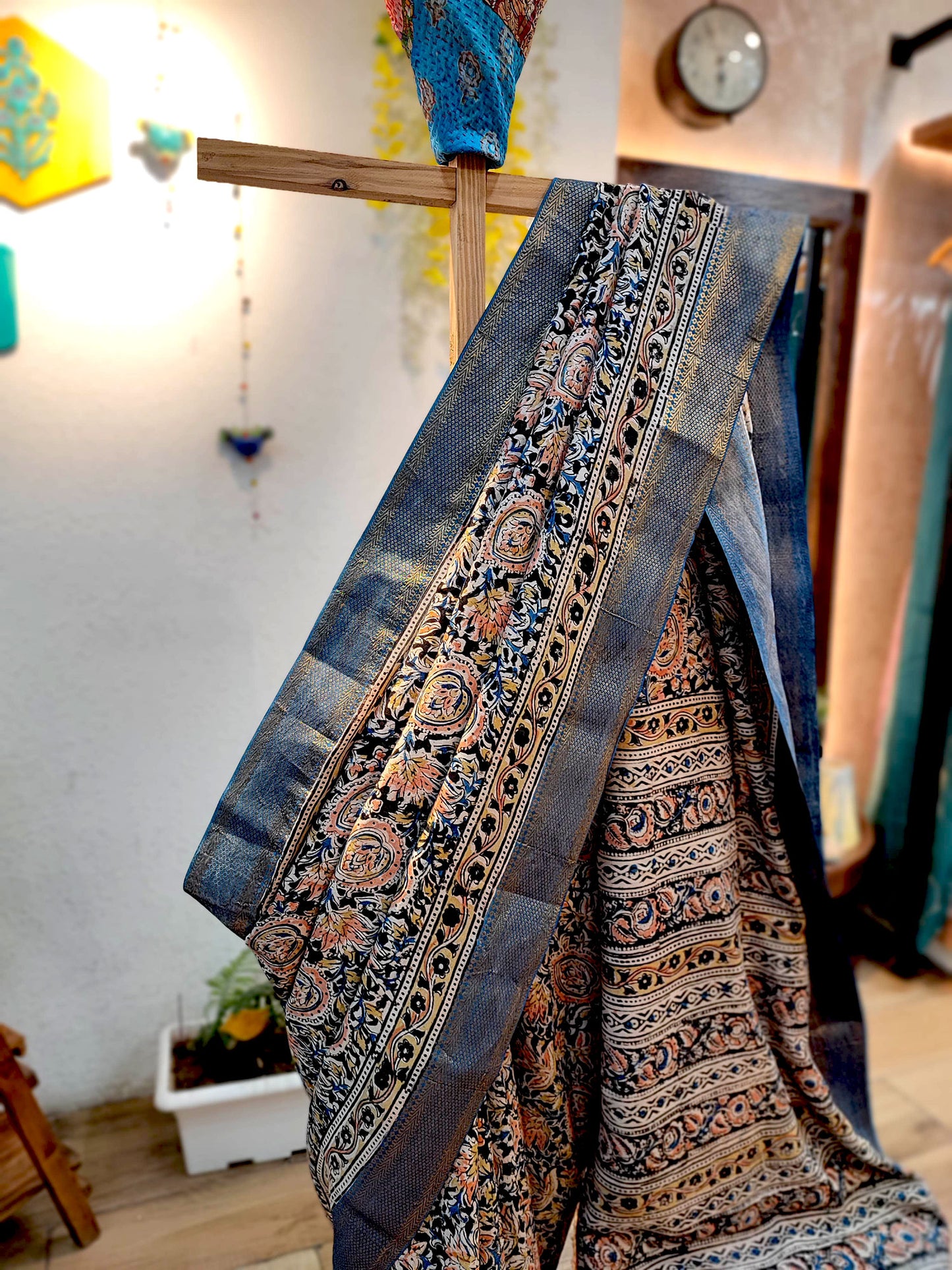 Kalamkari Print Cotton Silk Saree