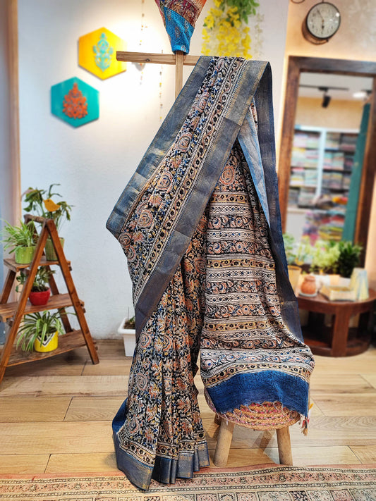 Kalamkari Print Cotton Silk Saree