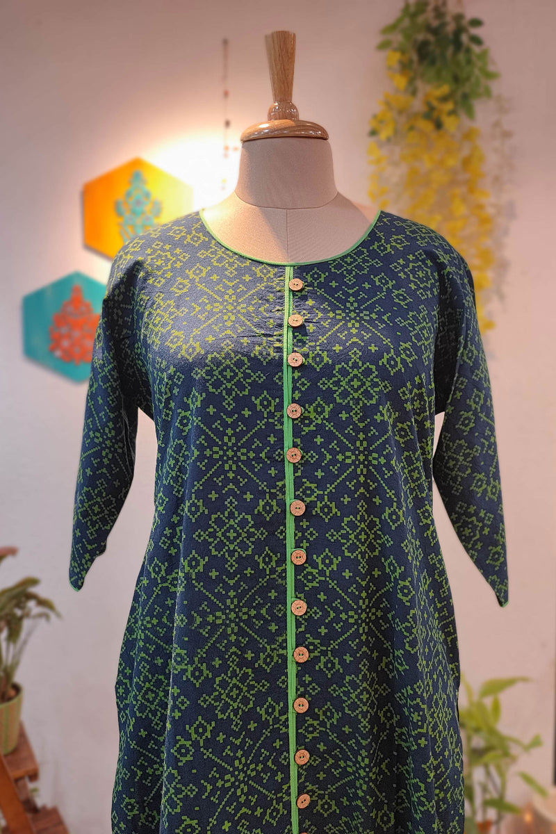 Ajrakh Handblock Print Pure Cotton Kurta