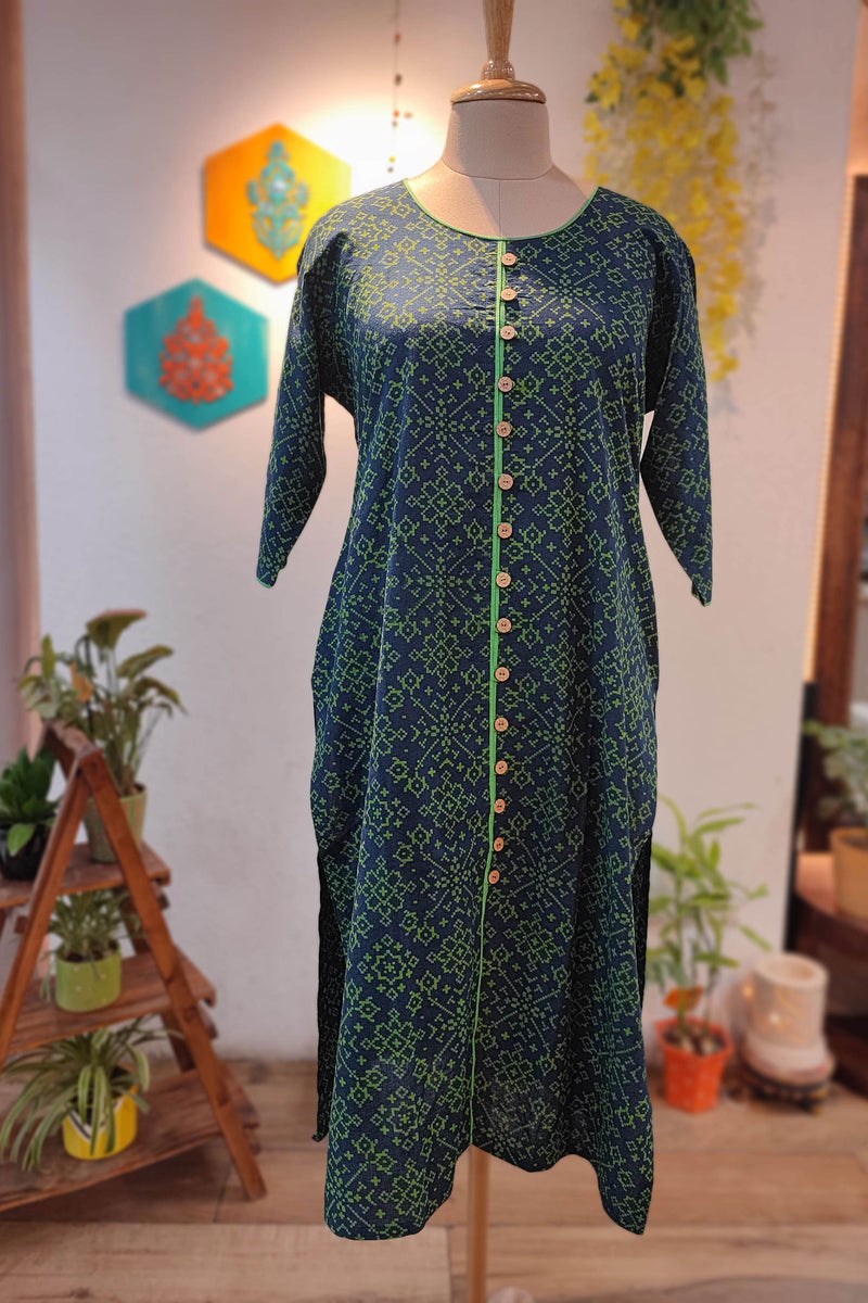 Ajrakh Handblock Print Pure Cotton Kurta