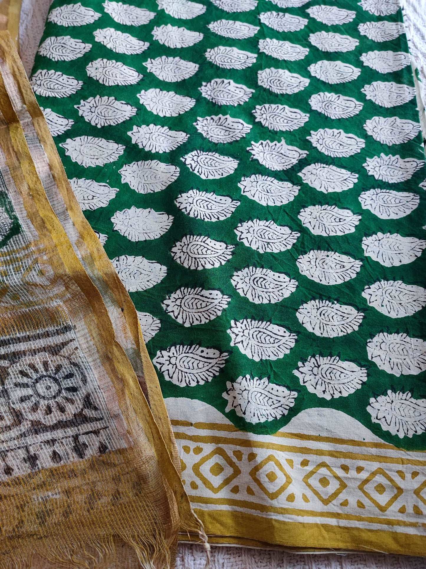 Handblock Print Pure Cotton Suit