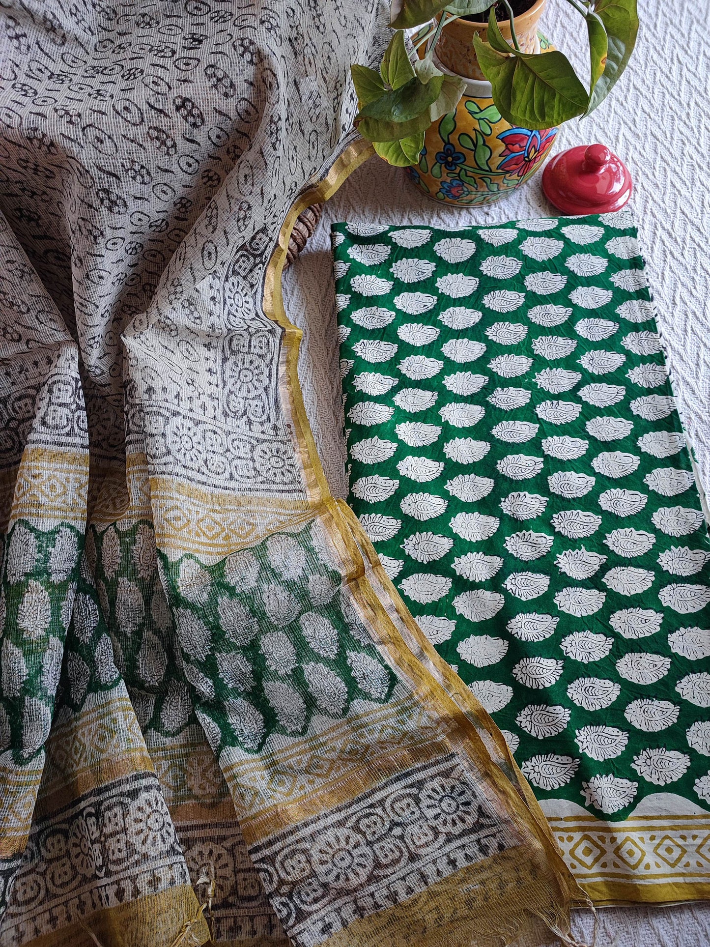 Handblock Print Pure Cotton Suit