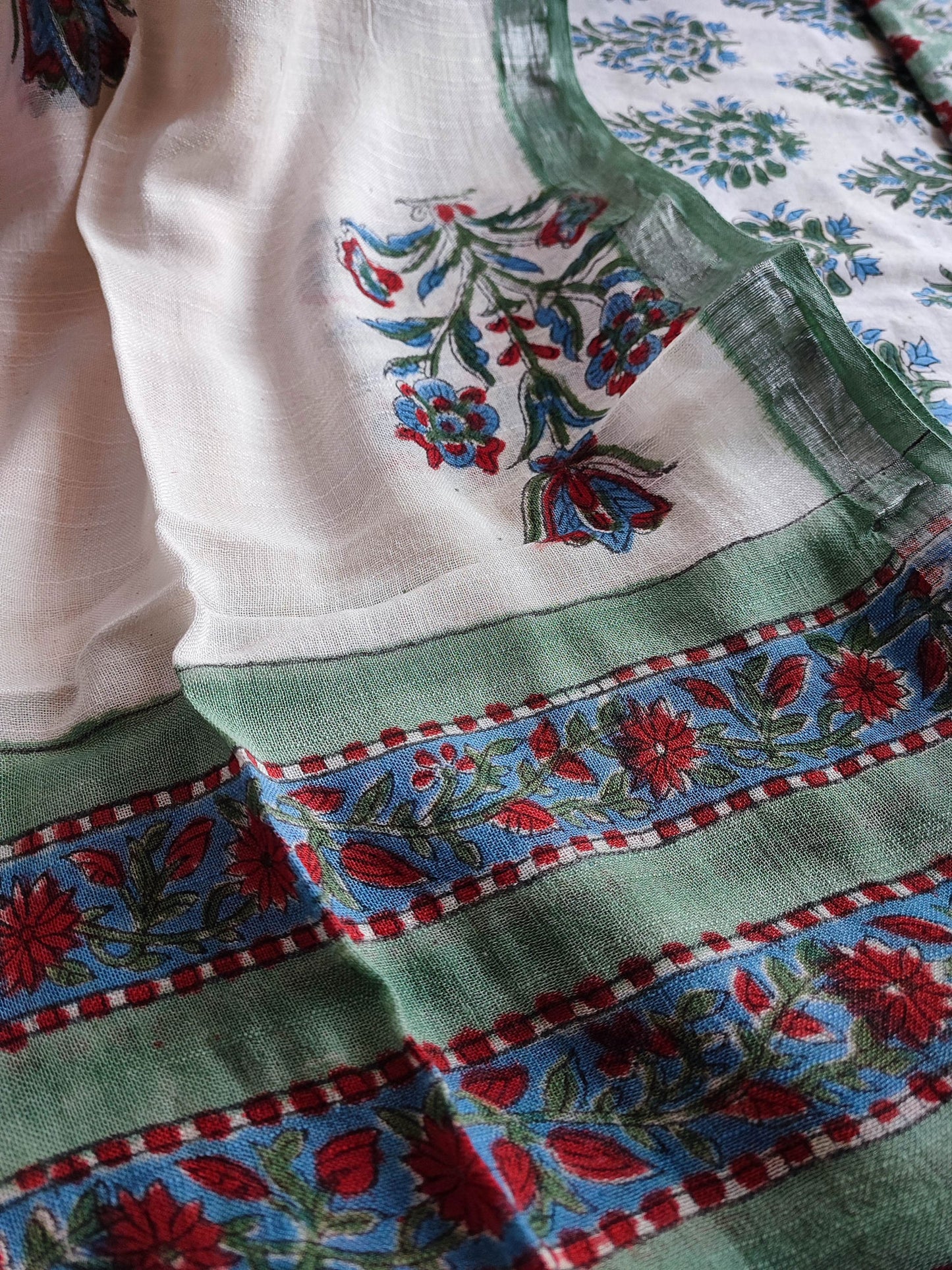 Handblock linen Pure Cotton Suit