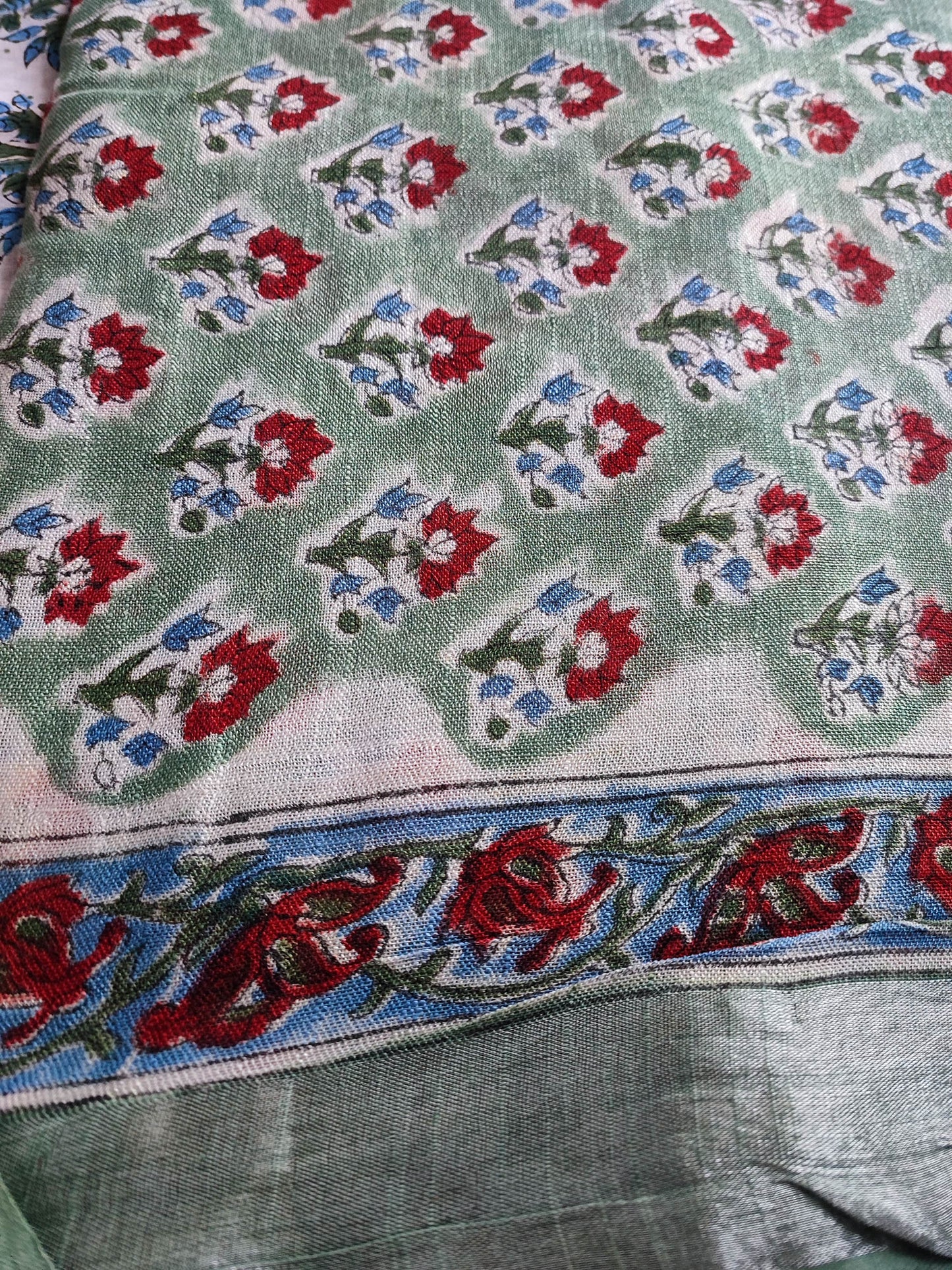 Handblock linen Pure Cotton Suit