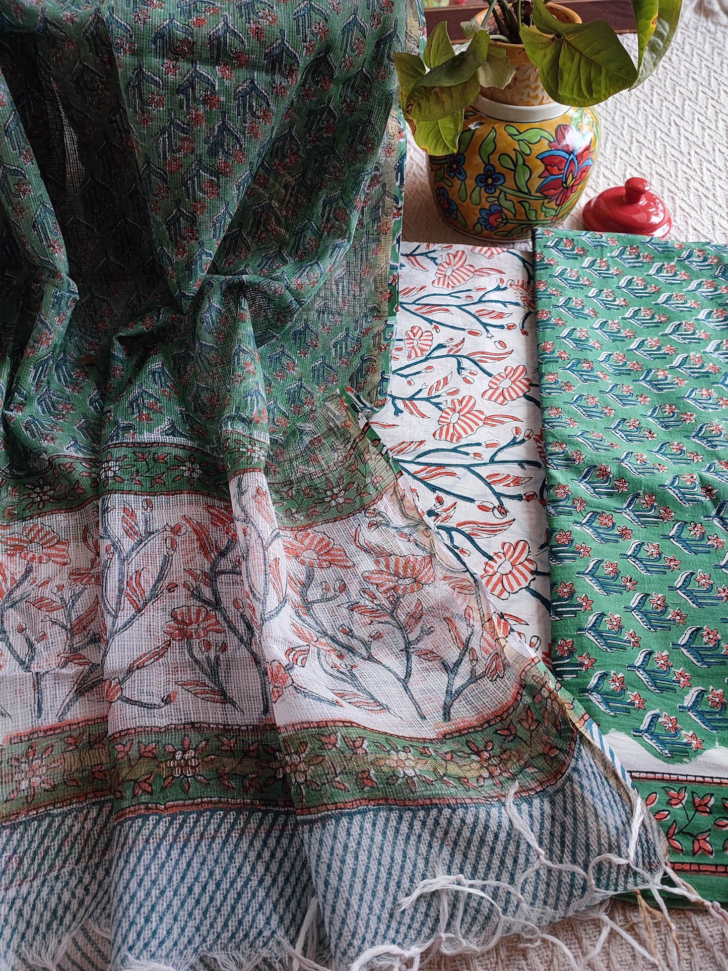 Handblock Print Pure Cotton Suit