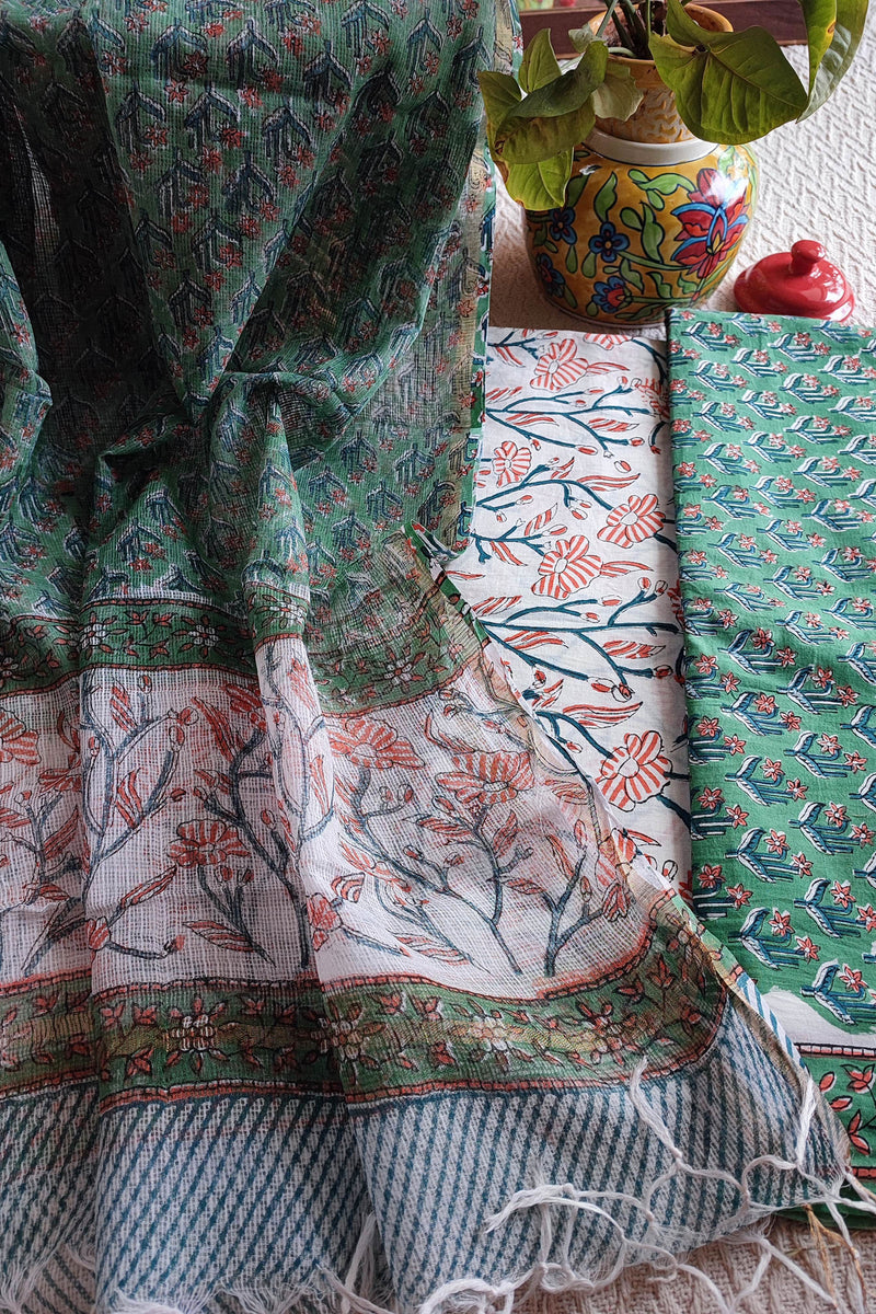 Handblock Print Pure Cotton Suit