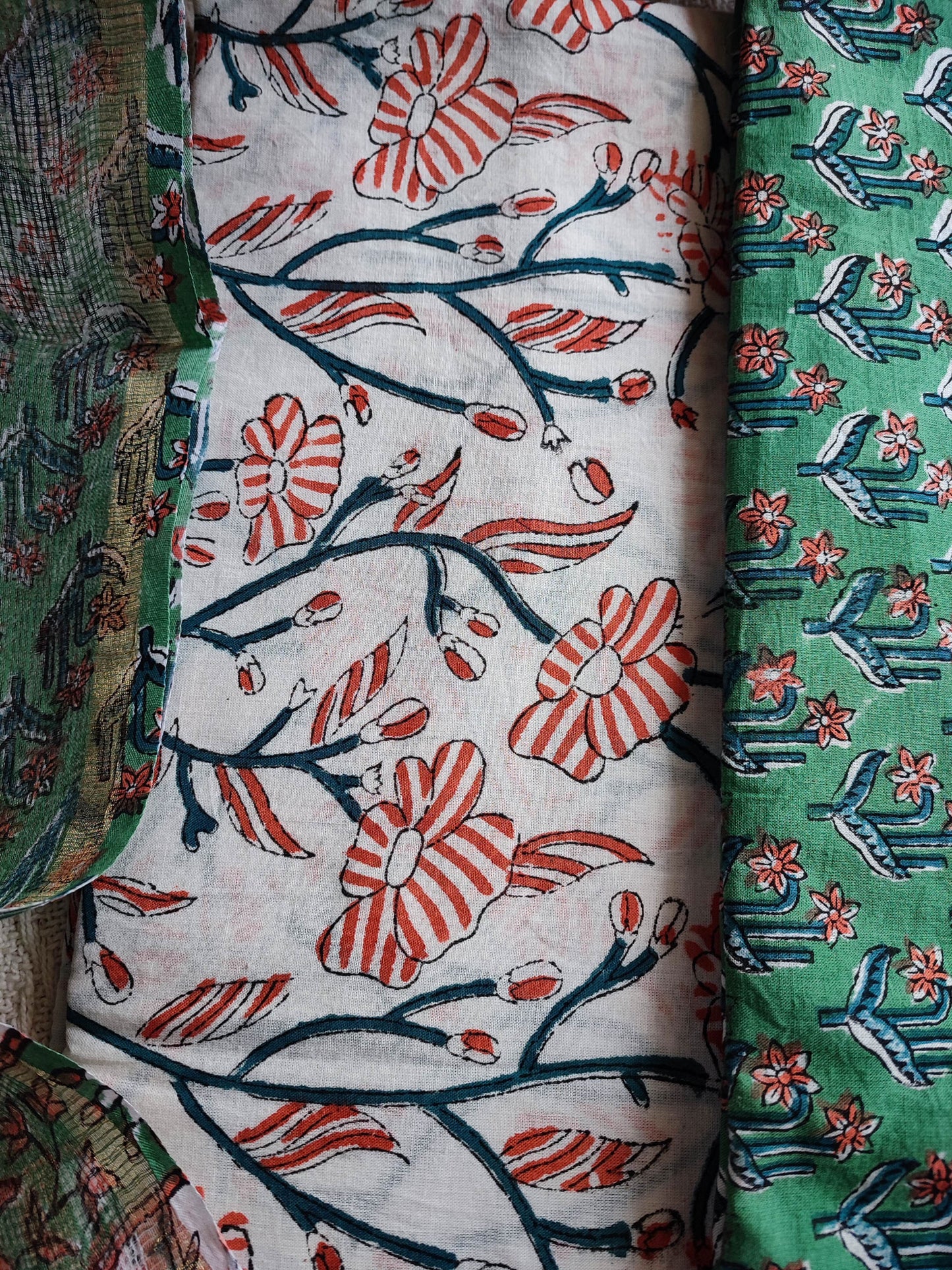 Handblock Print Pure Cotton Suit
